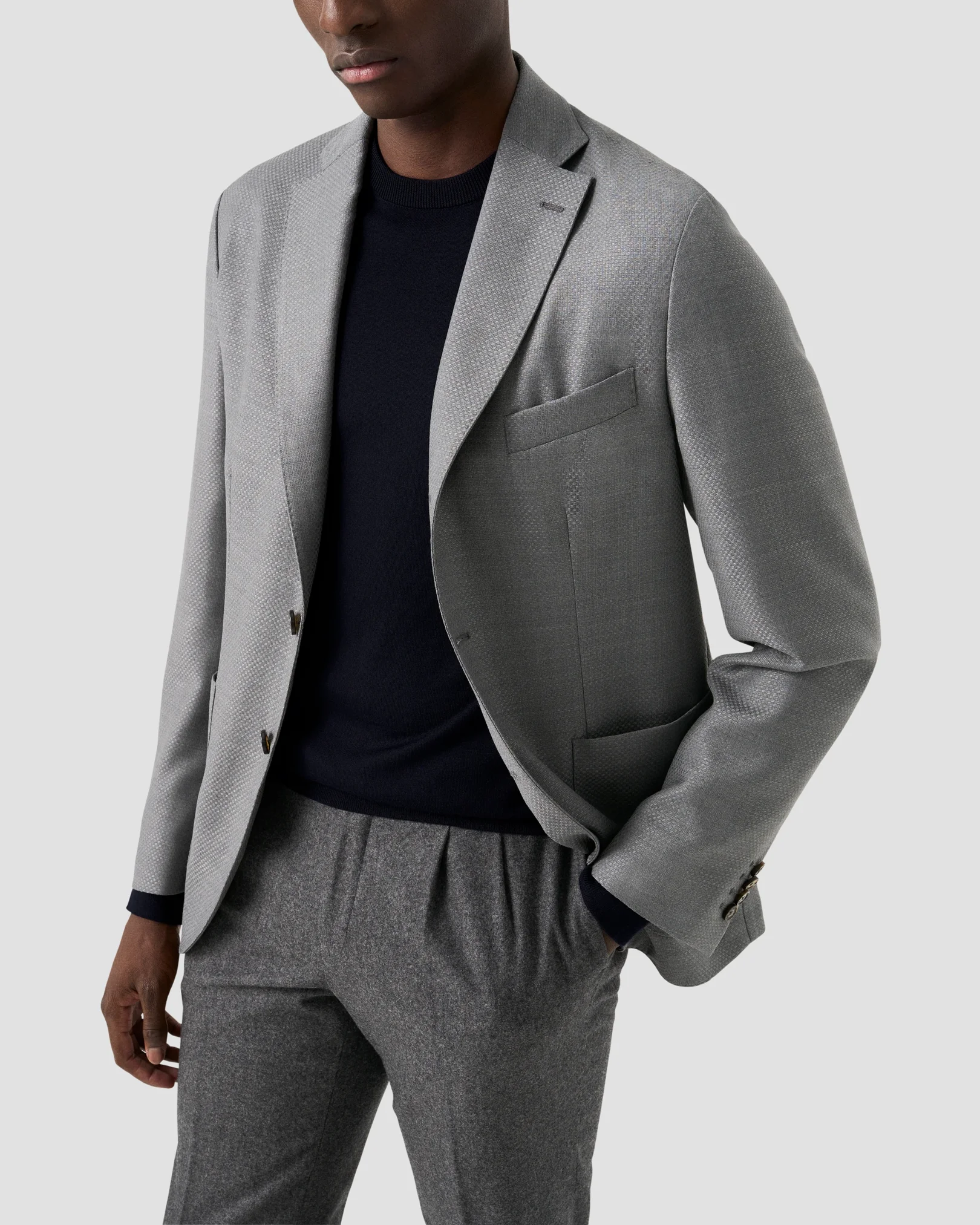 Eton - merino knit crew neck 14guage