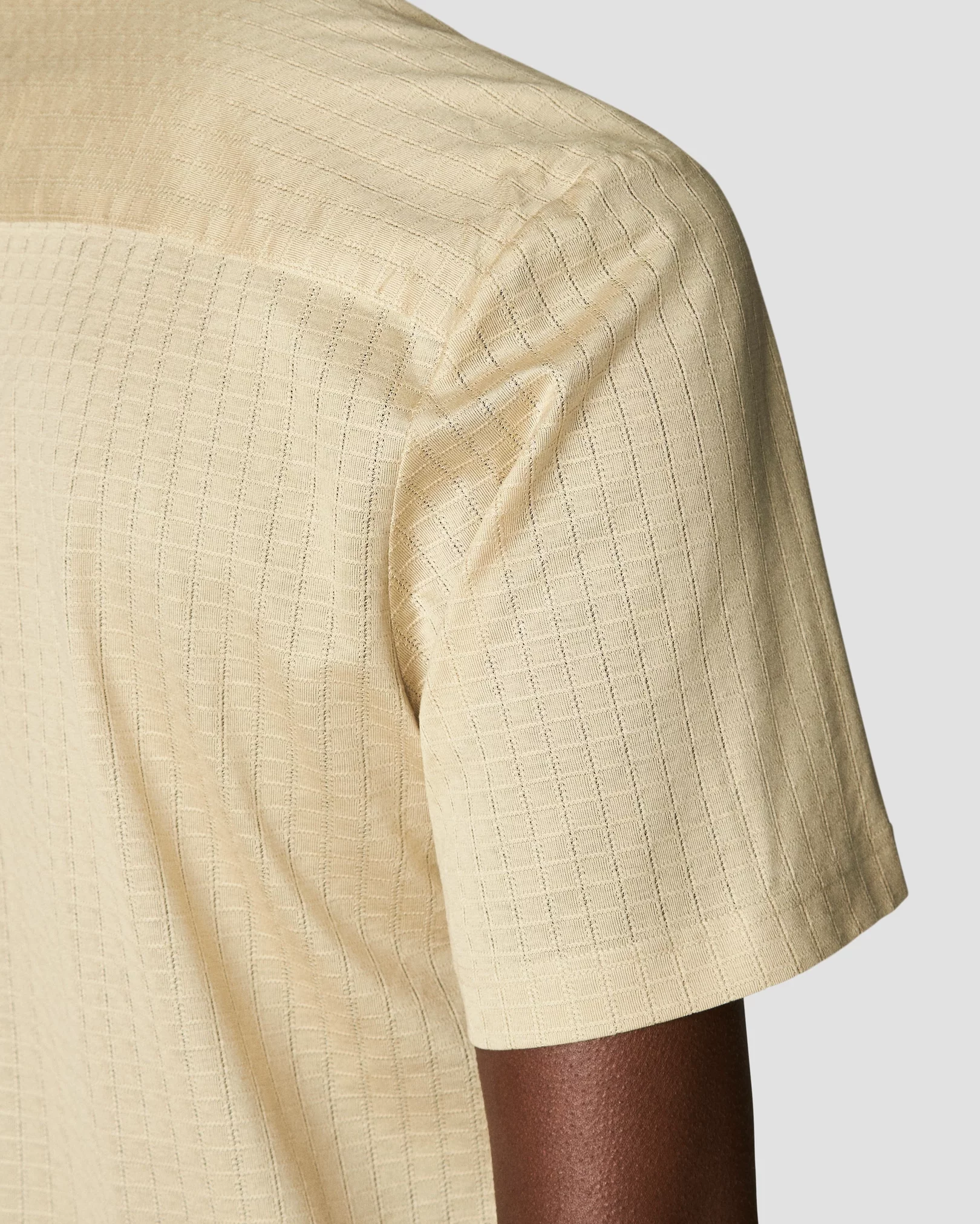 Eton - beige jacquard short sleeve