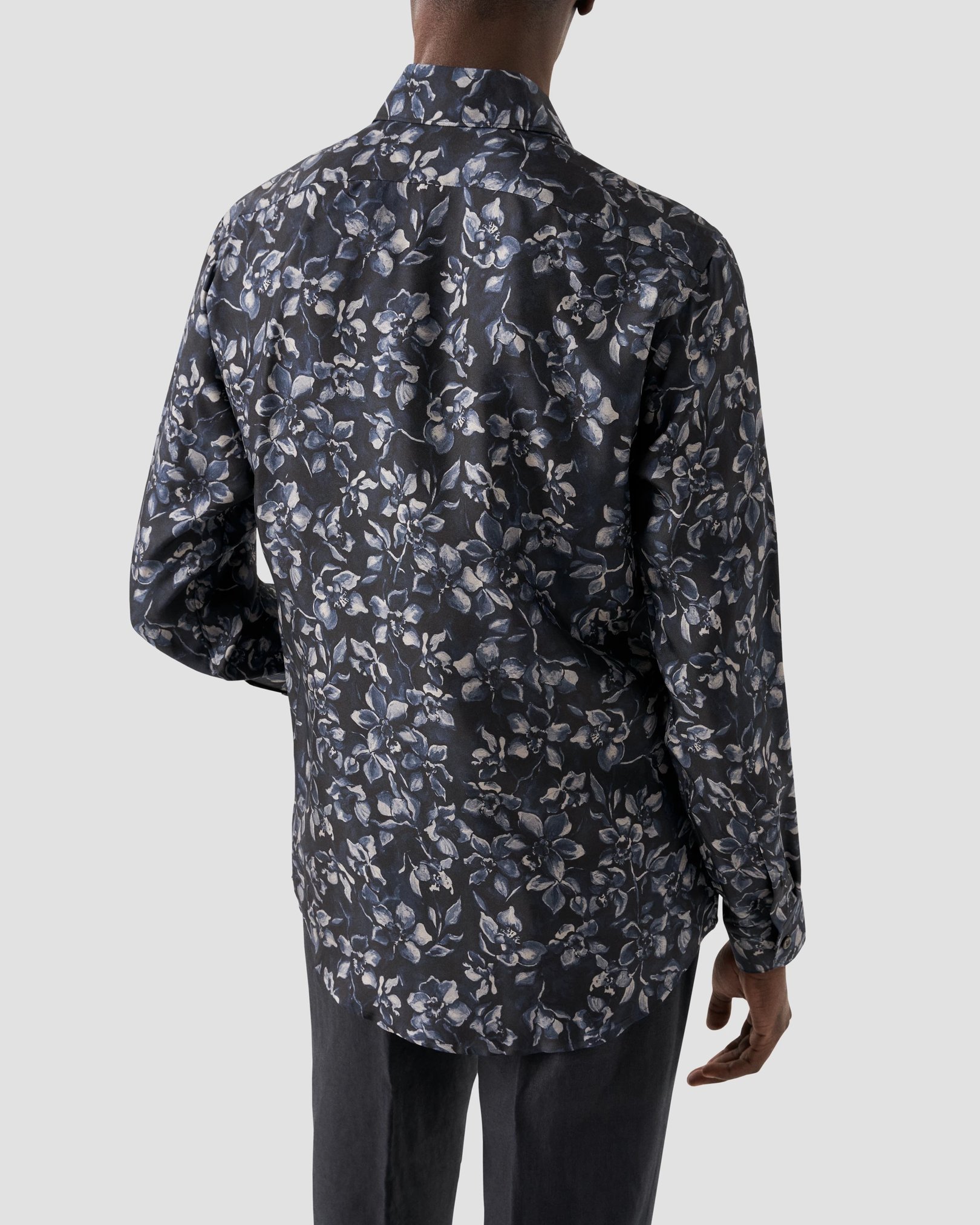 Eton - dark grey silk