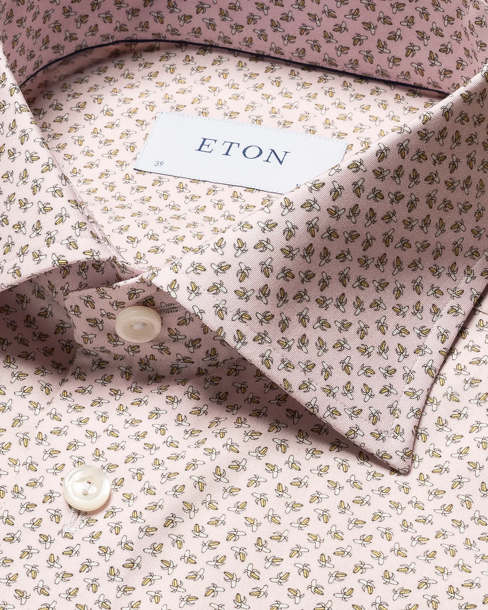 Eton - pink poplin subtle banana print