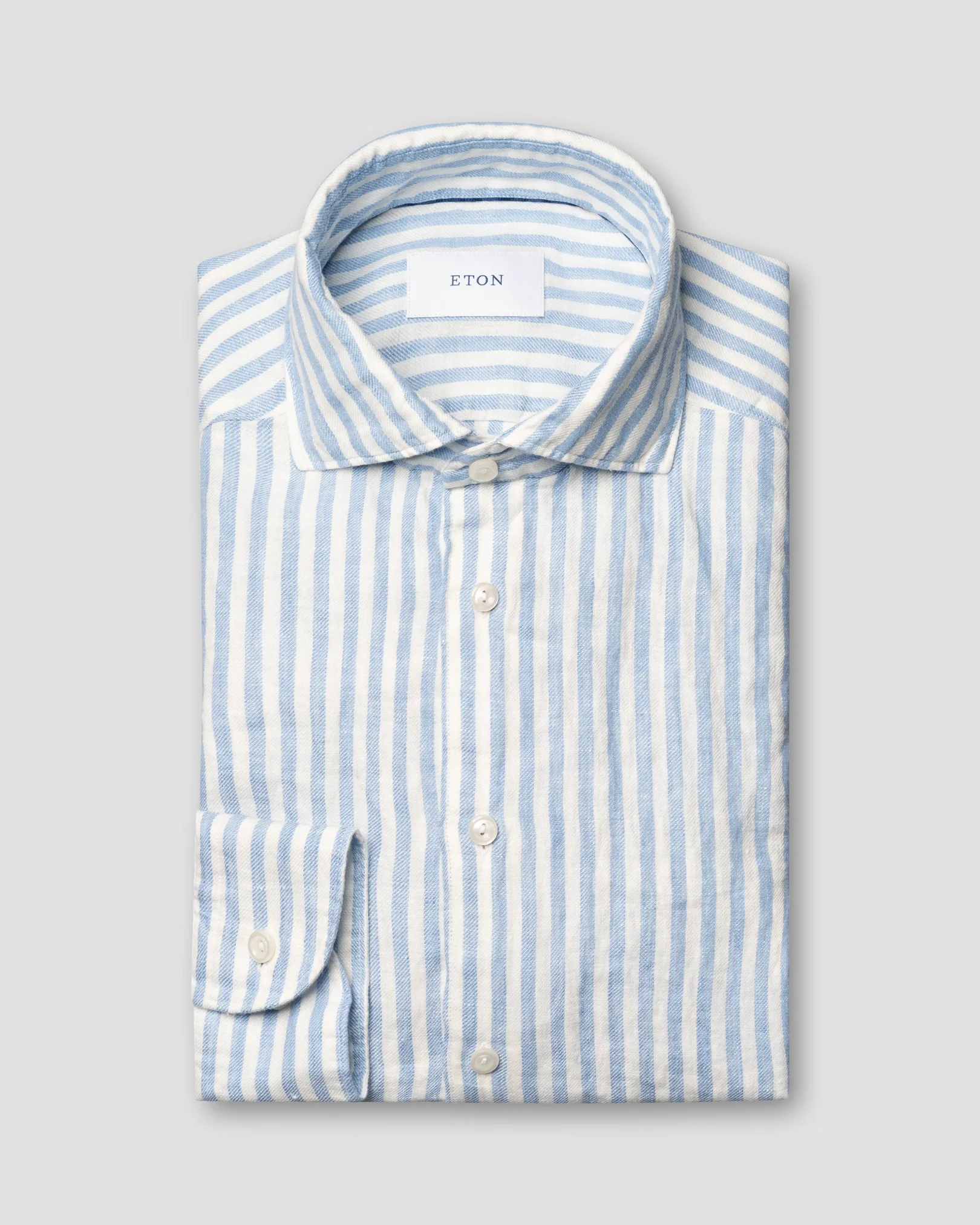 Eton - Striped Linen Twill Shirt