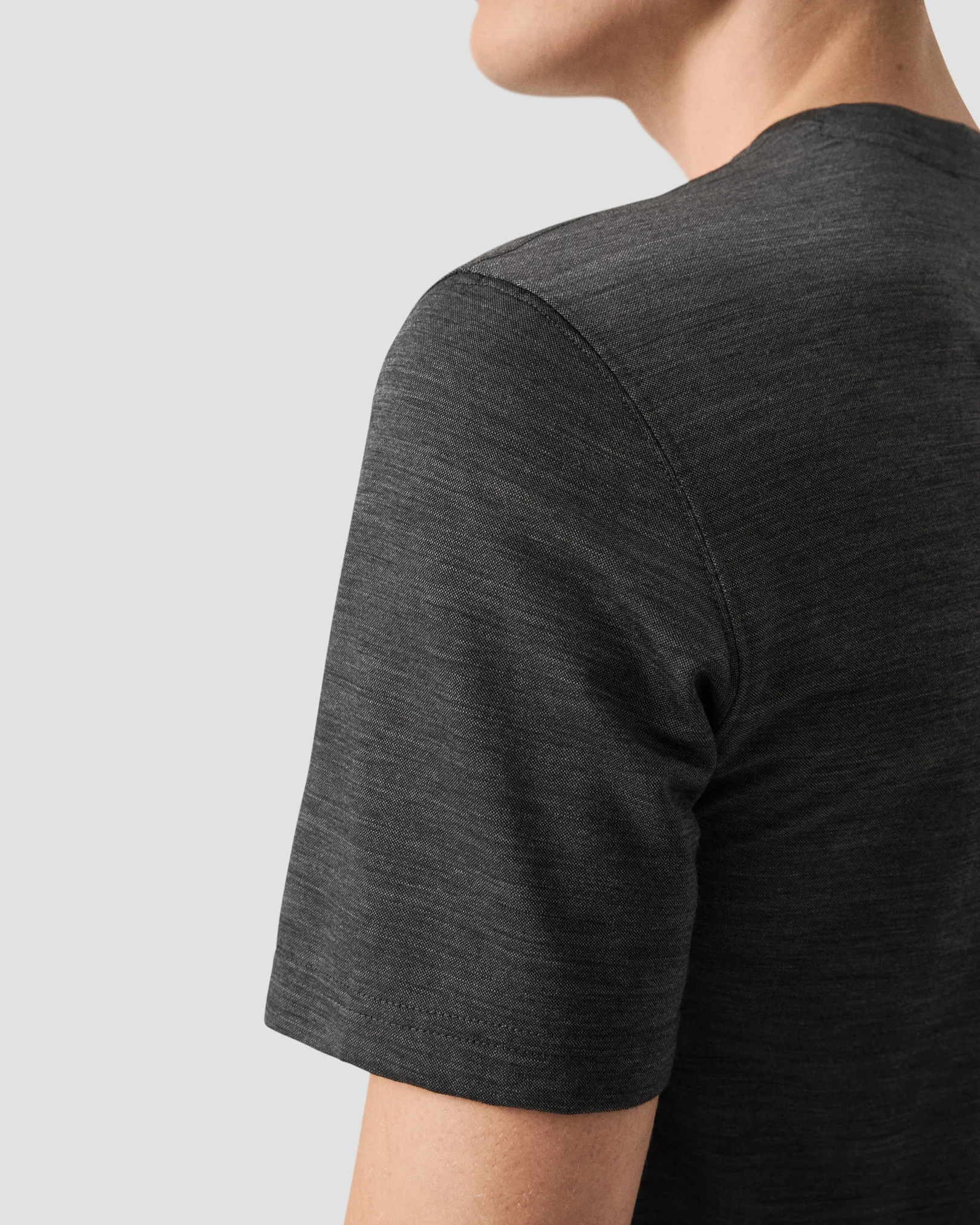 Eton - merino wool t shirt dark grey