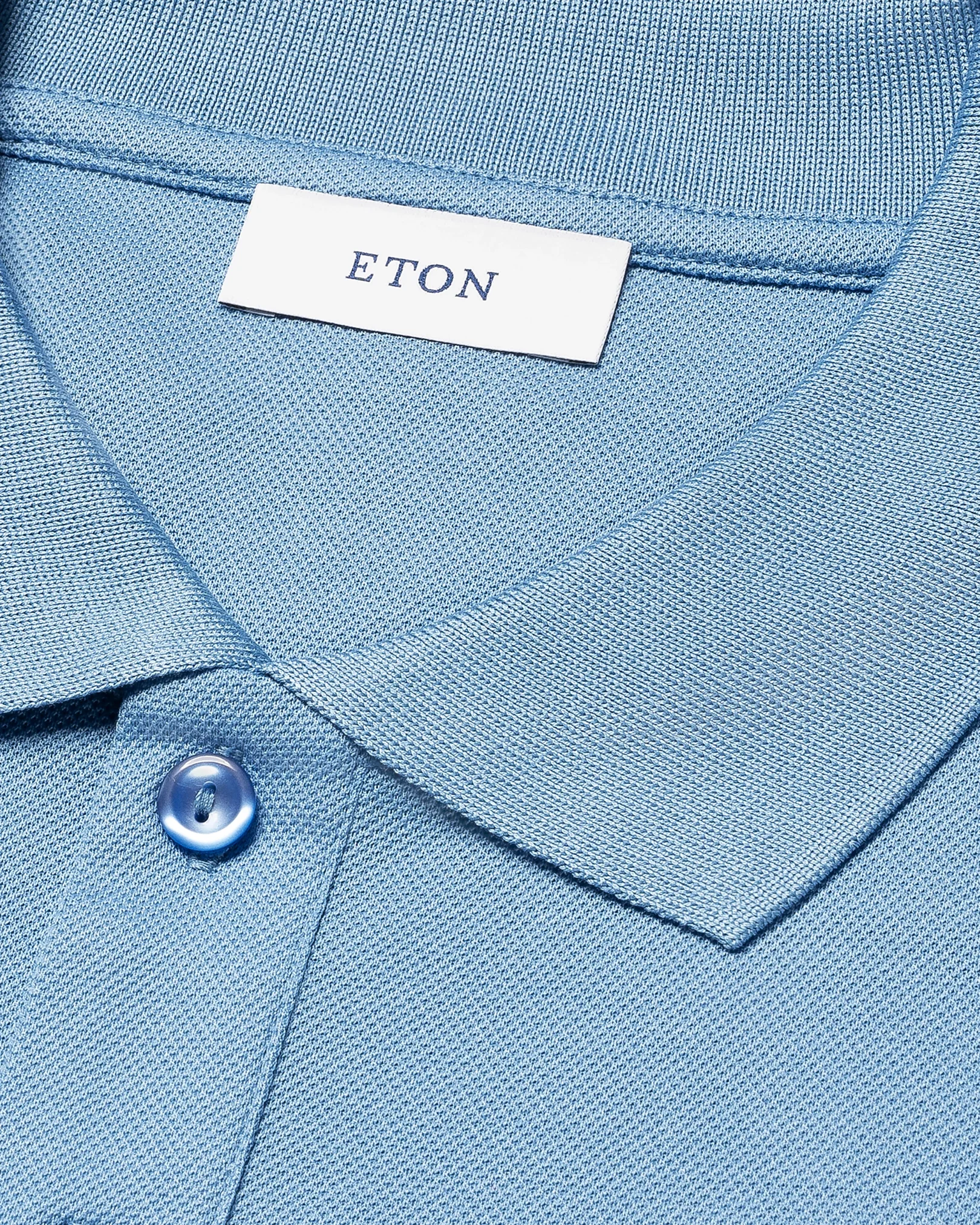 Eton - light blue filo di scozia solid pique