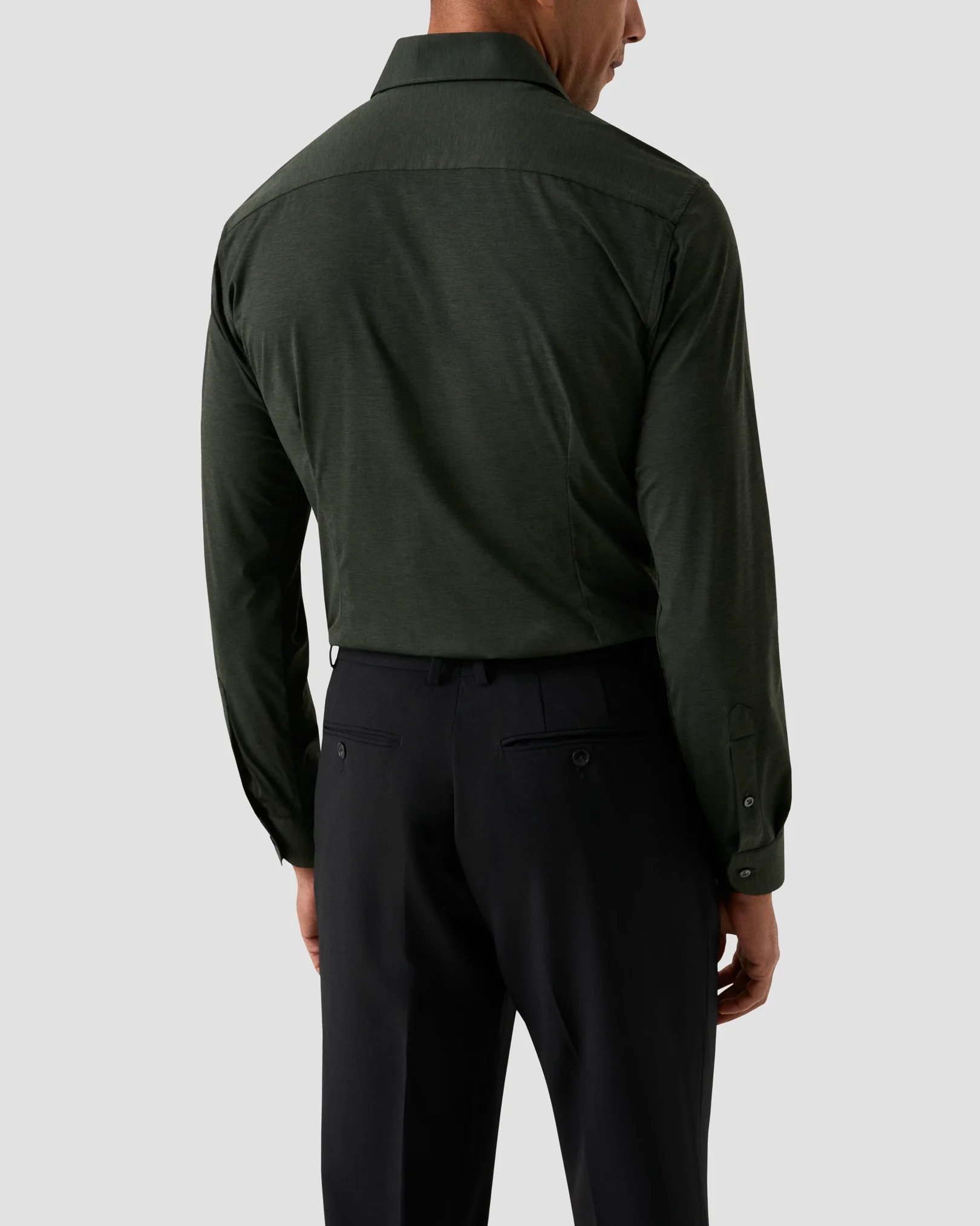 Eton - green four way stretch shirt