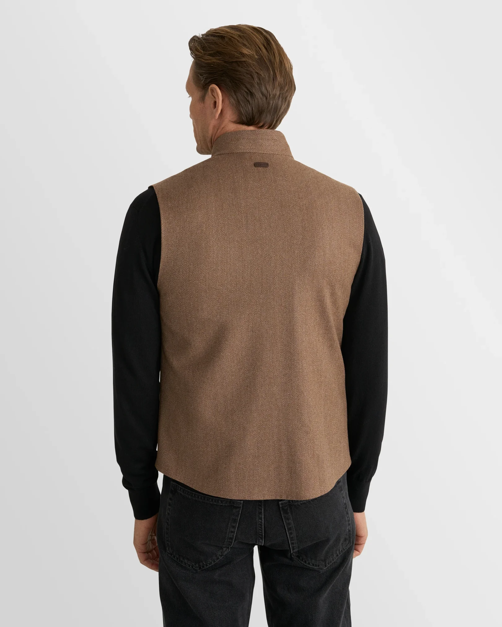Eton - beige wool structure vest