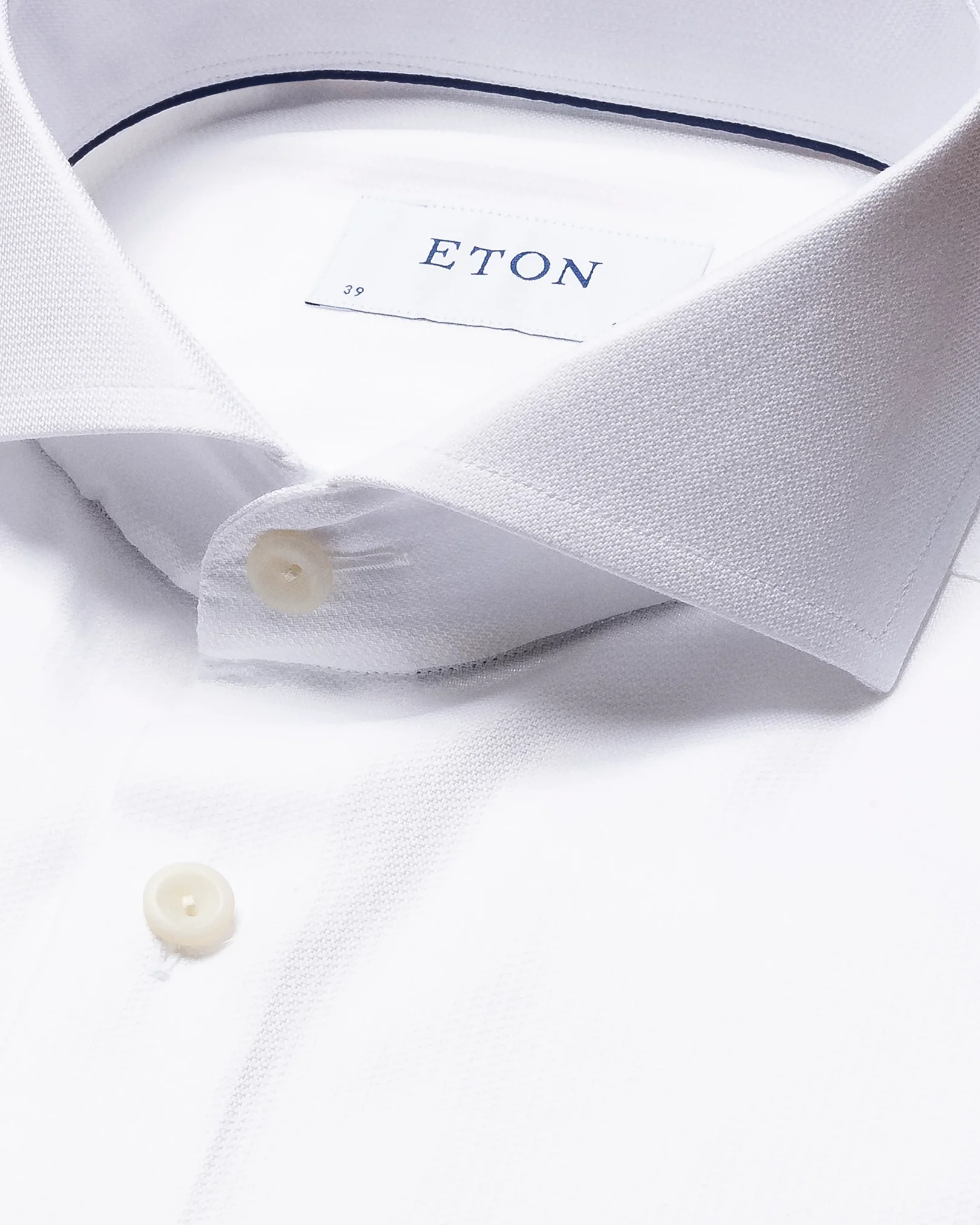 Eton - white cotton lyocell stretch