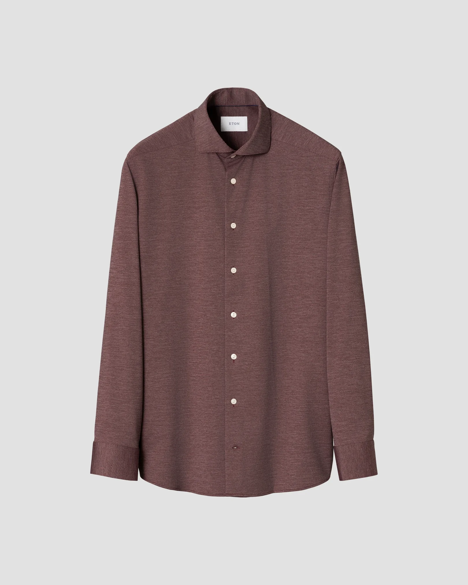 Eton - solid four way stretch shirt wide spread rounded single slim