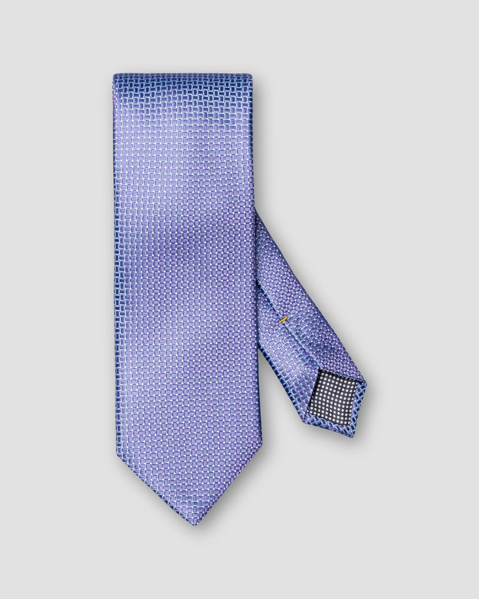 Eton - mid purple micro geometric woven silk tie