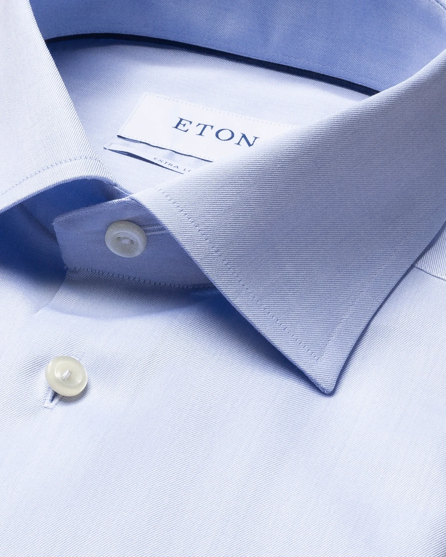 Eton - Light Blue Signature Twill Shirt – Extra Long Sleeves