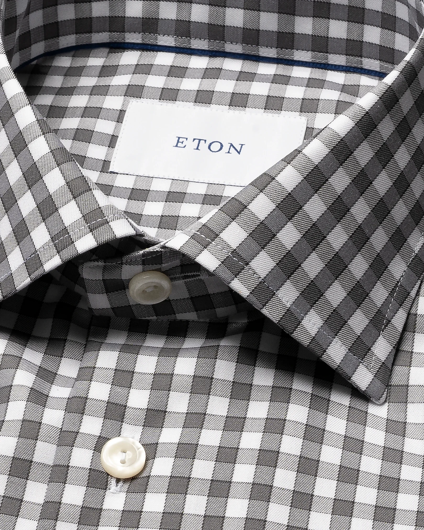 Eton - checked twill shirt s3