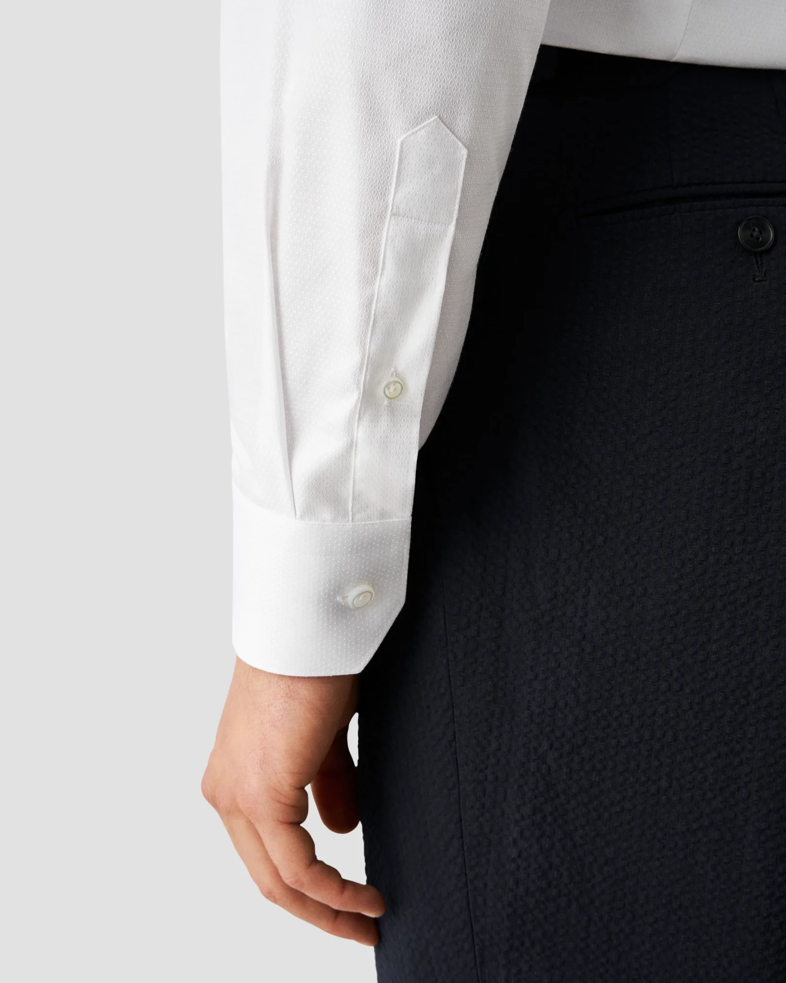 Eton - white evening dobby shirt