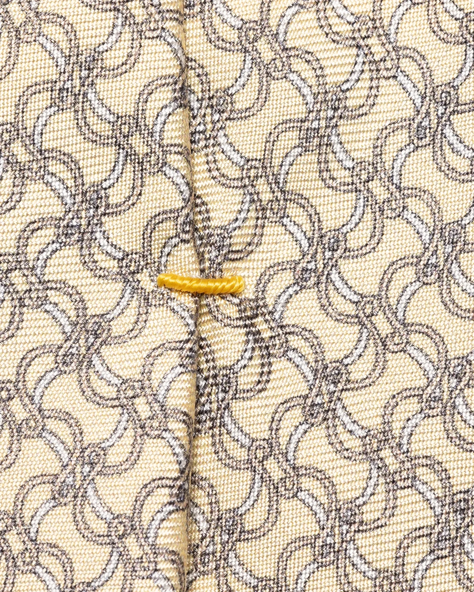 Eton - yellow geometric print silk tie