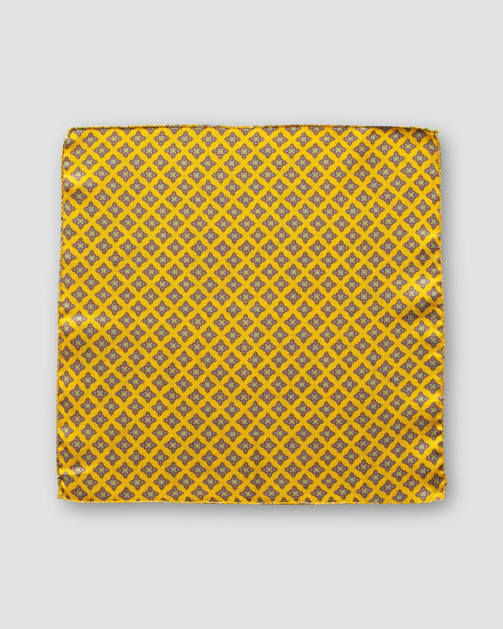 Eton - yellow double print pocket square