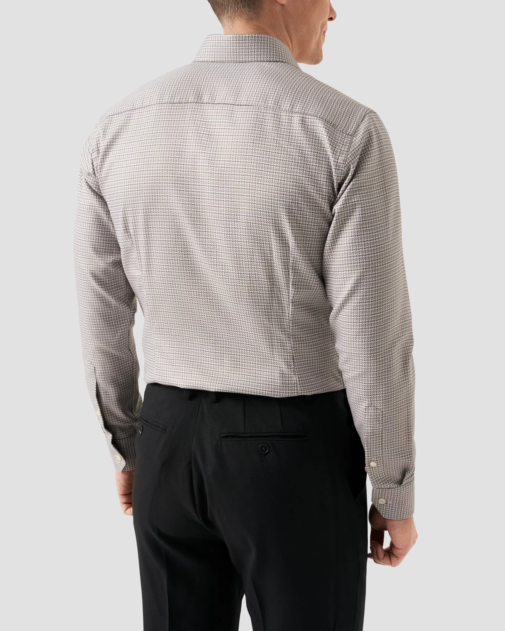 Eton - Gray Checked King Twill Shirt