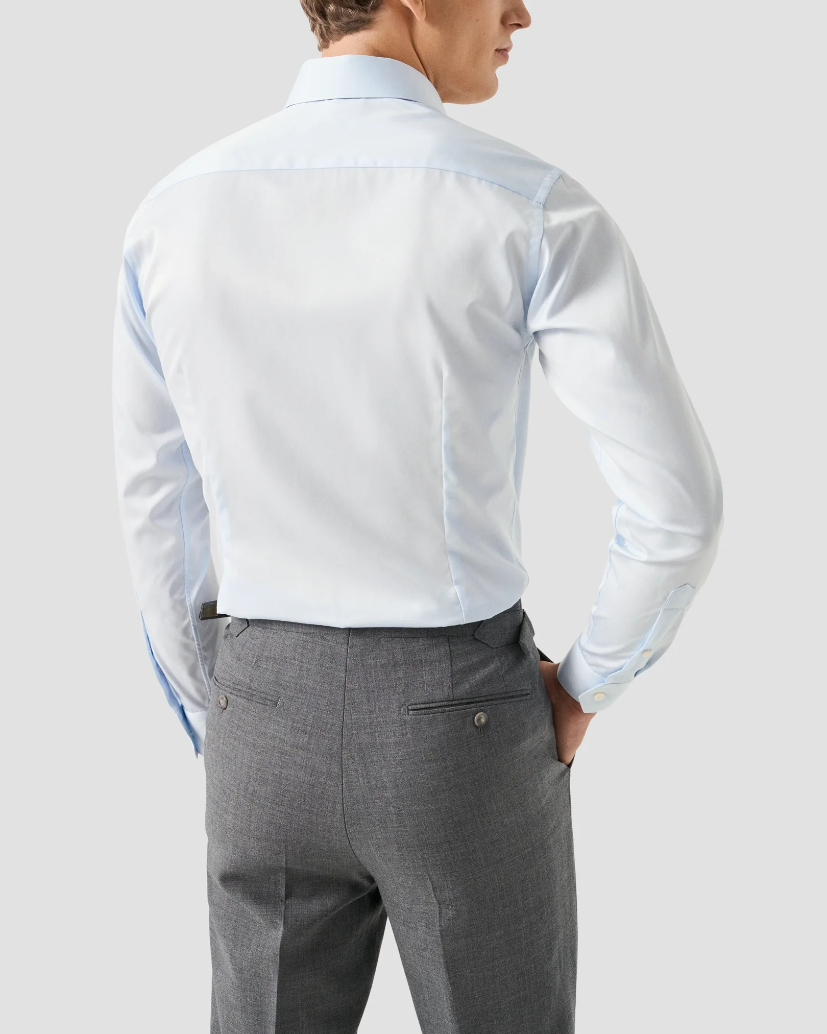 Eton - light blue twill elevated