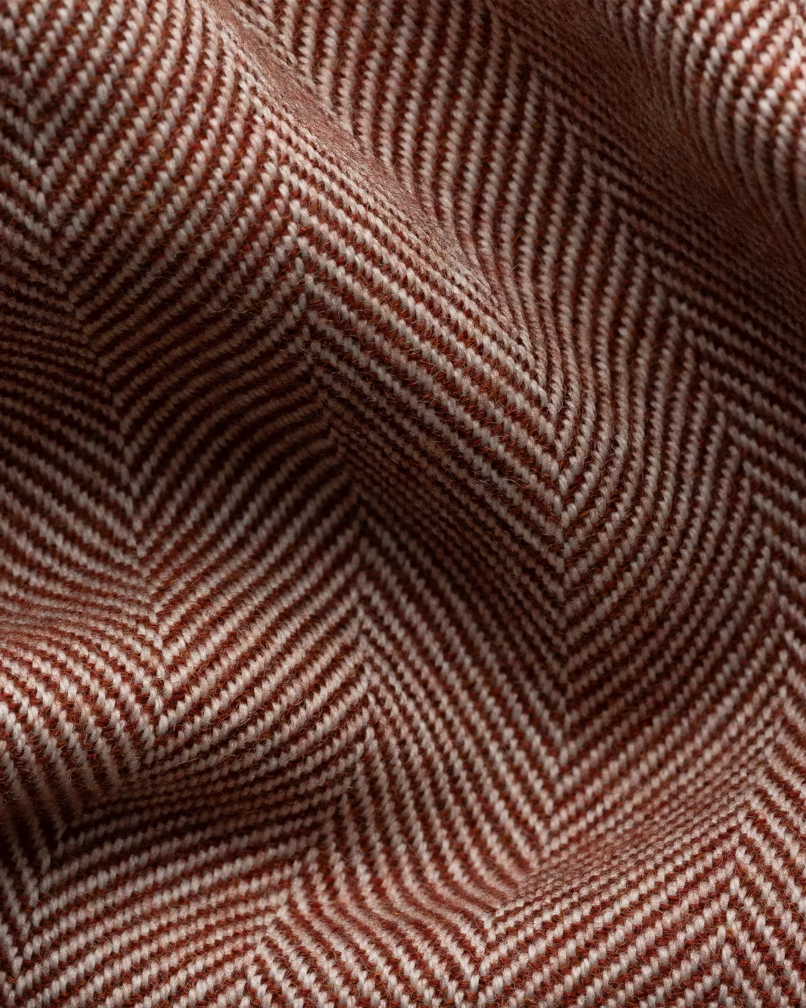 Eton - orange herringbone merino wool scarf
