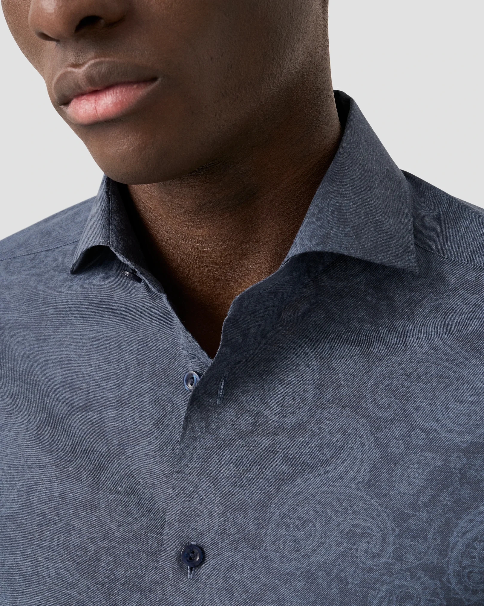 Eton - paisley melange print shirt