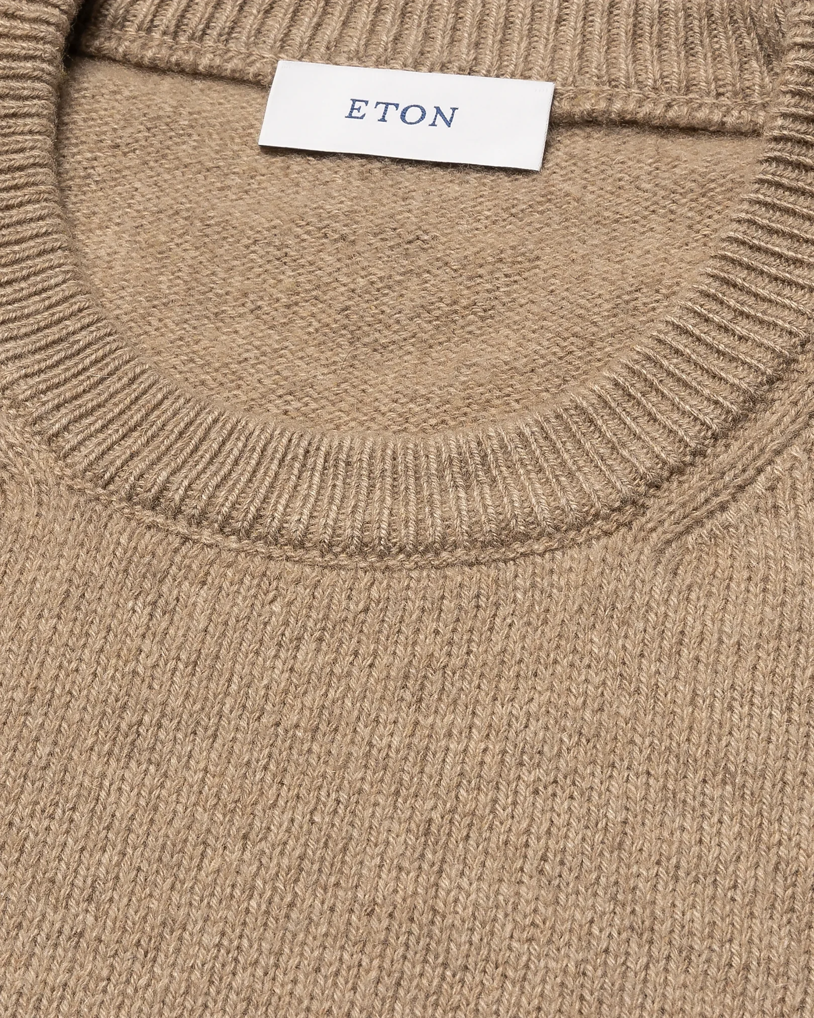 Eton - beige cashmere knit crew neck