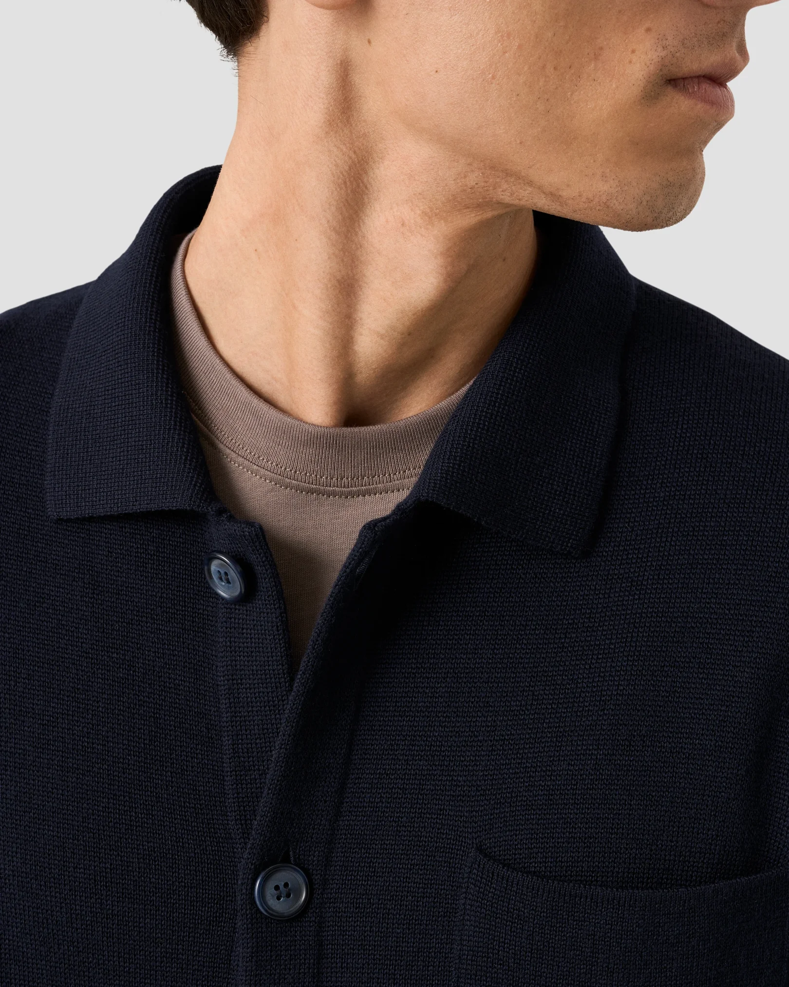 Eton - merino milano knit overshirt