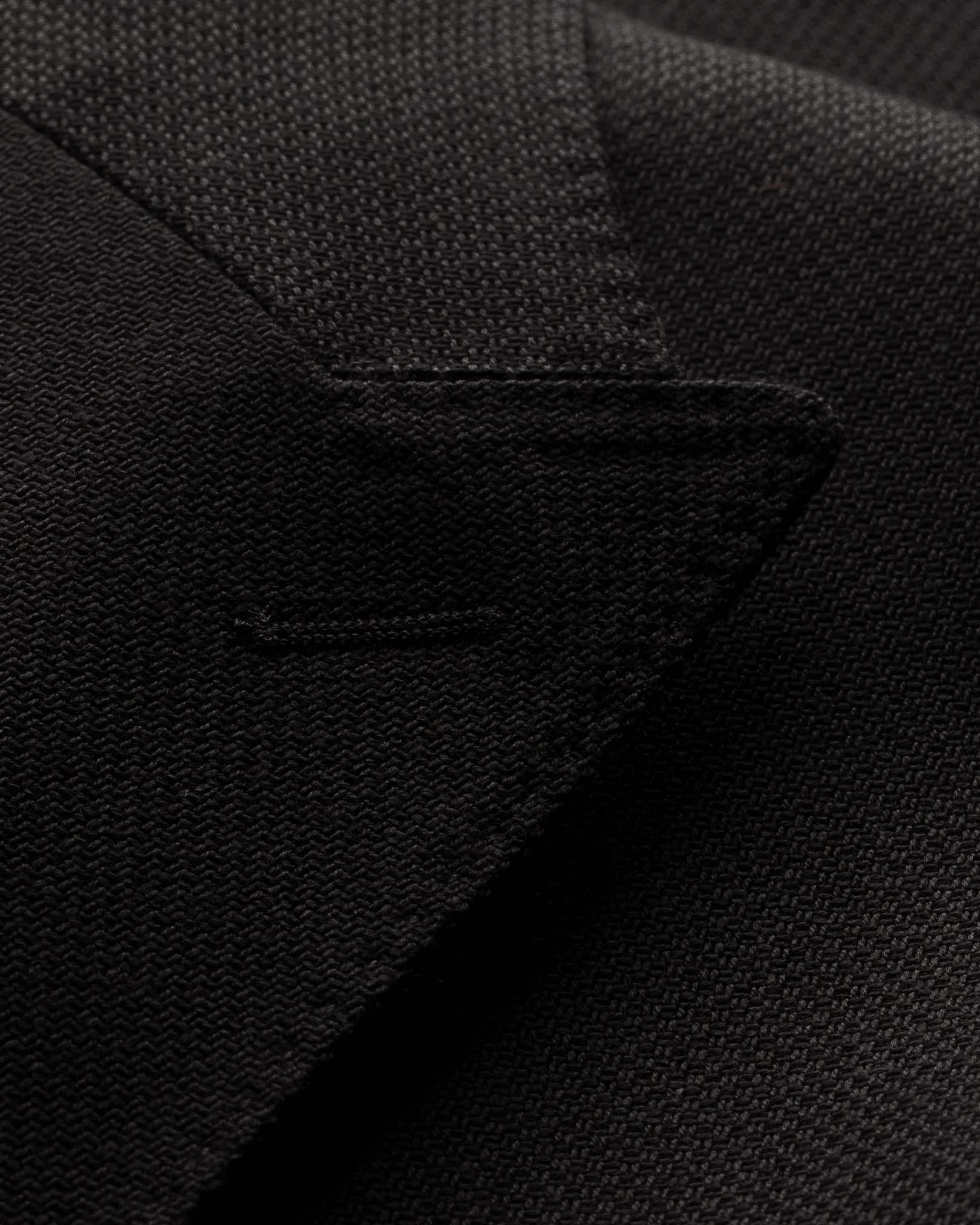 Eton - black double breasted hopsack soft jacket