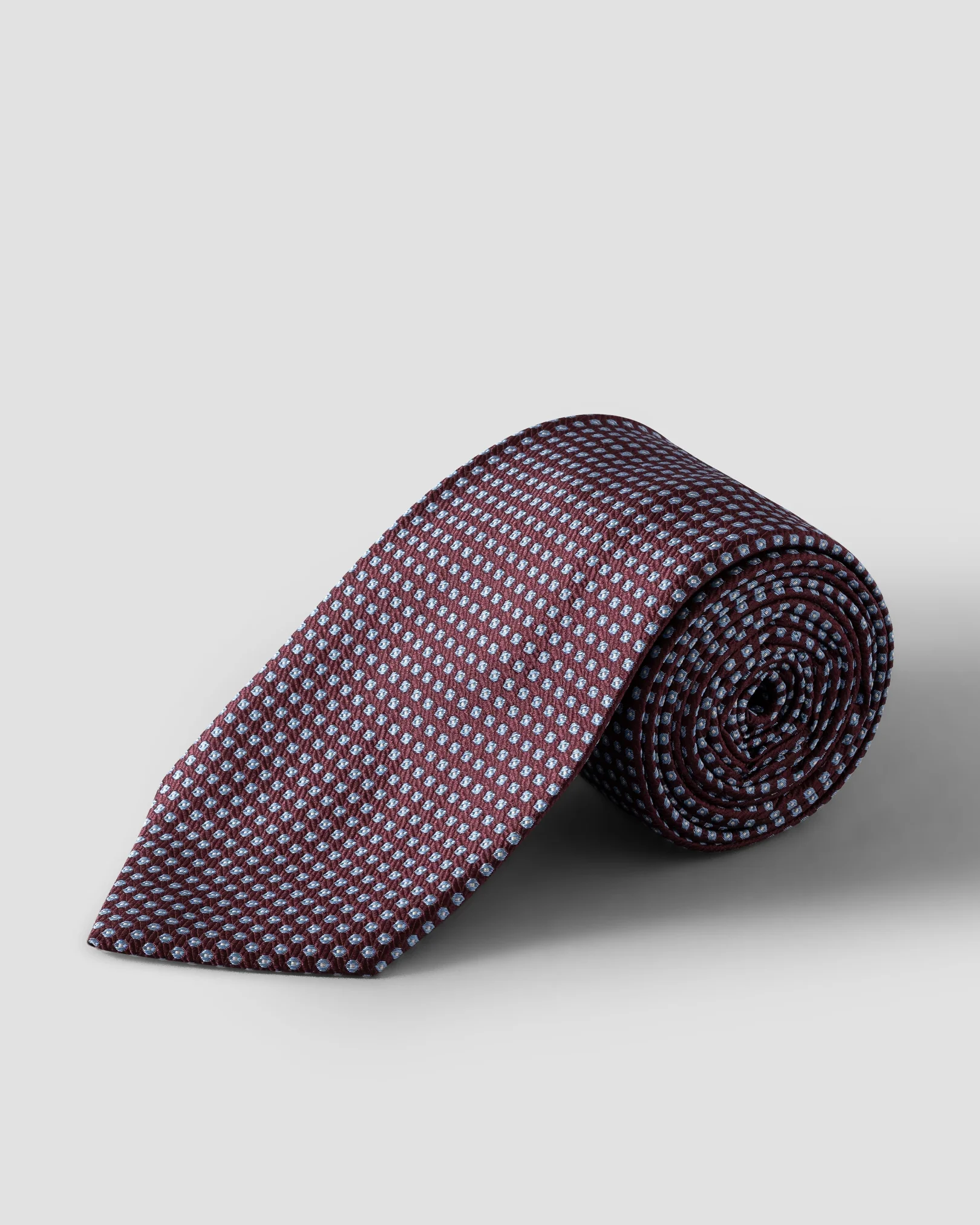 Eton - dark red dot woven silk tie