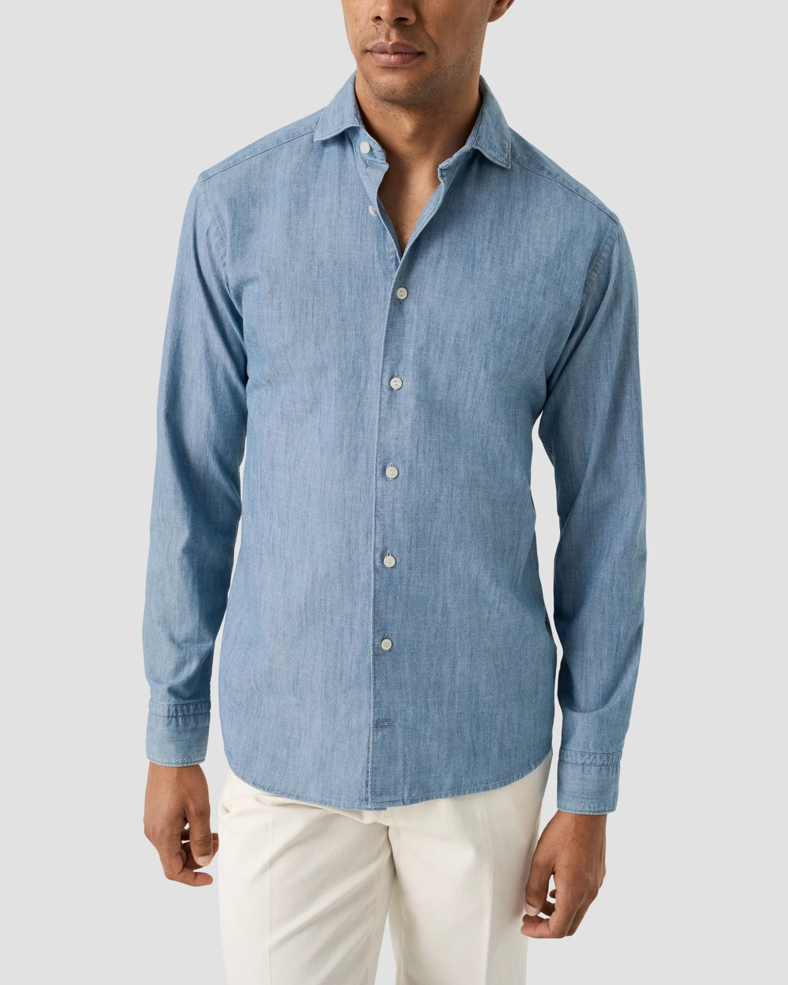 Eton - blue lightweight denim shirt