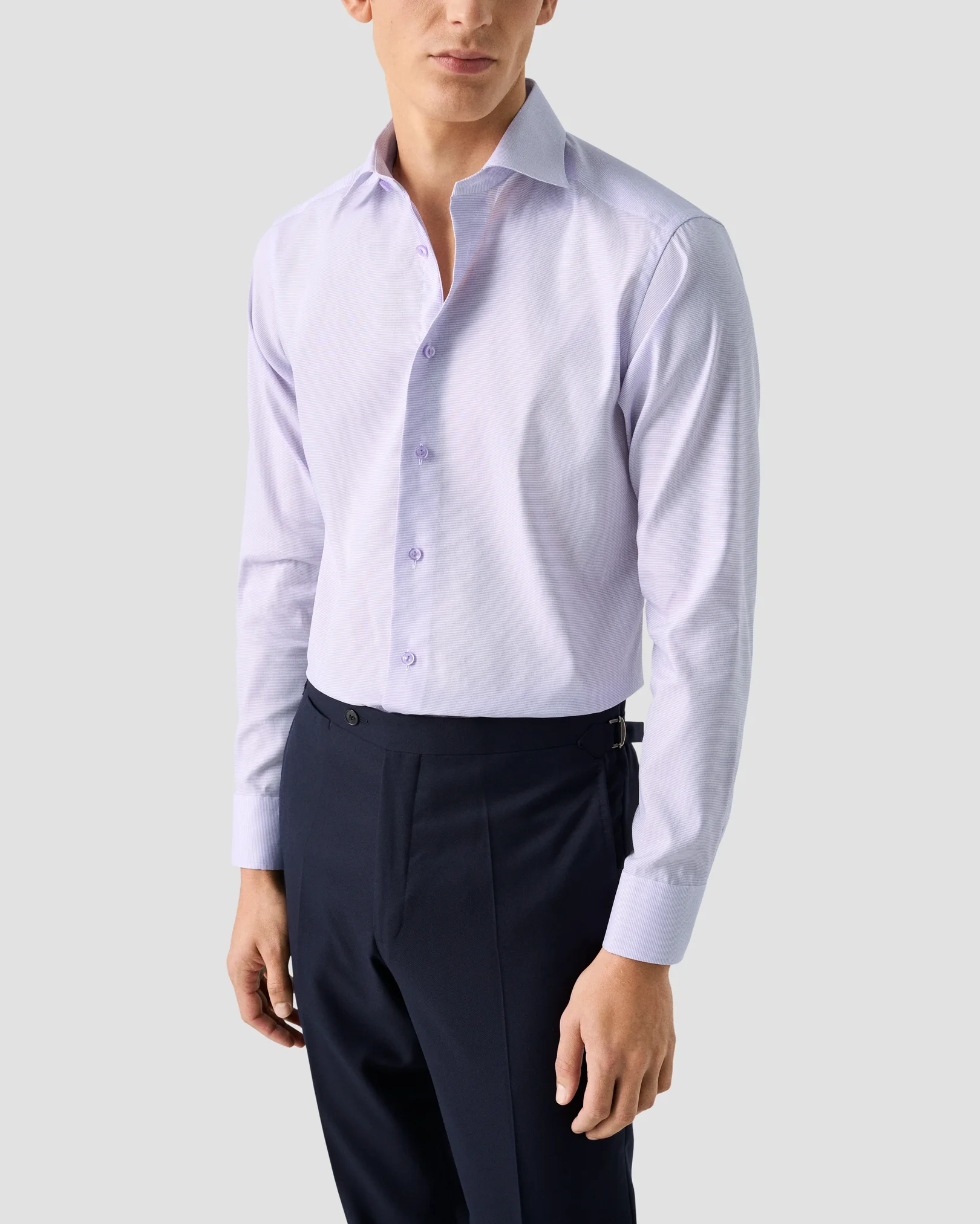 Eton - light purple twill shirt