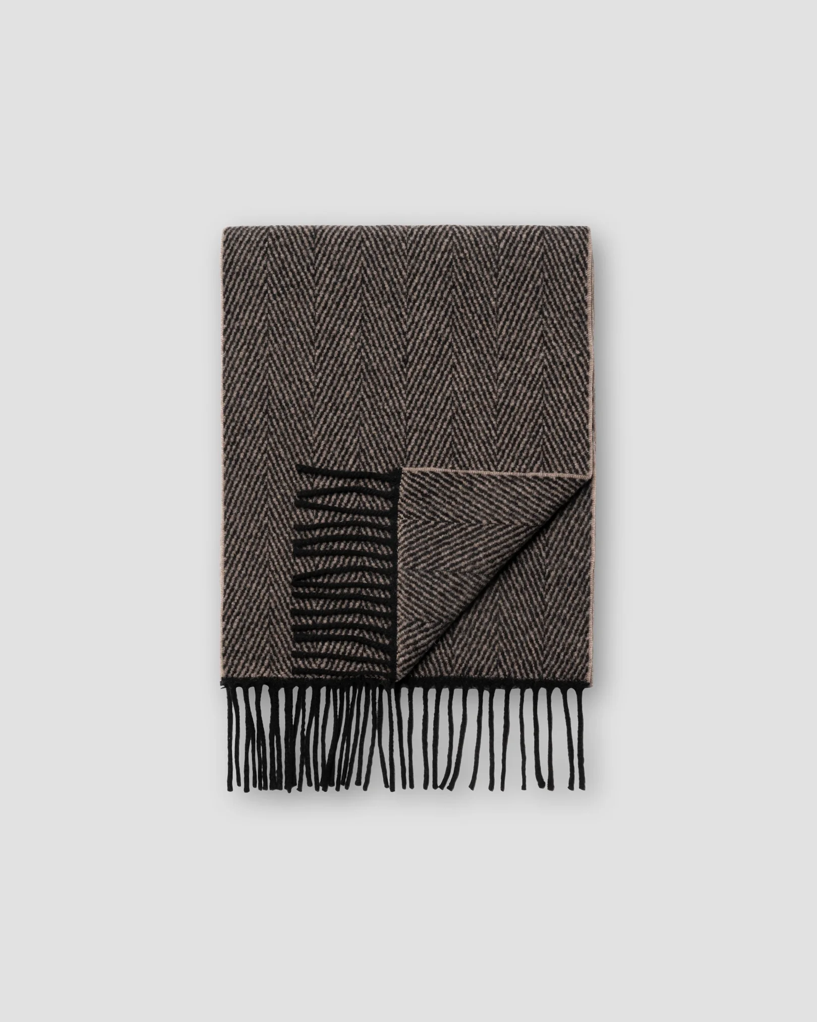 Eton - brown cashmere wool woven scarf