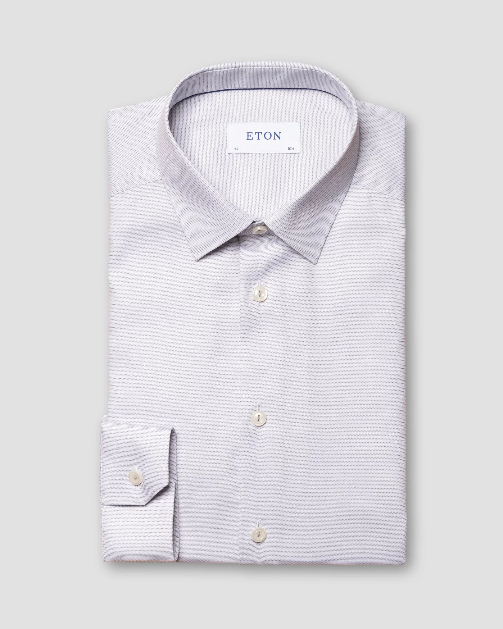 Eton - gray pin dot shirt cut away single contemporary