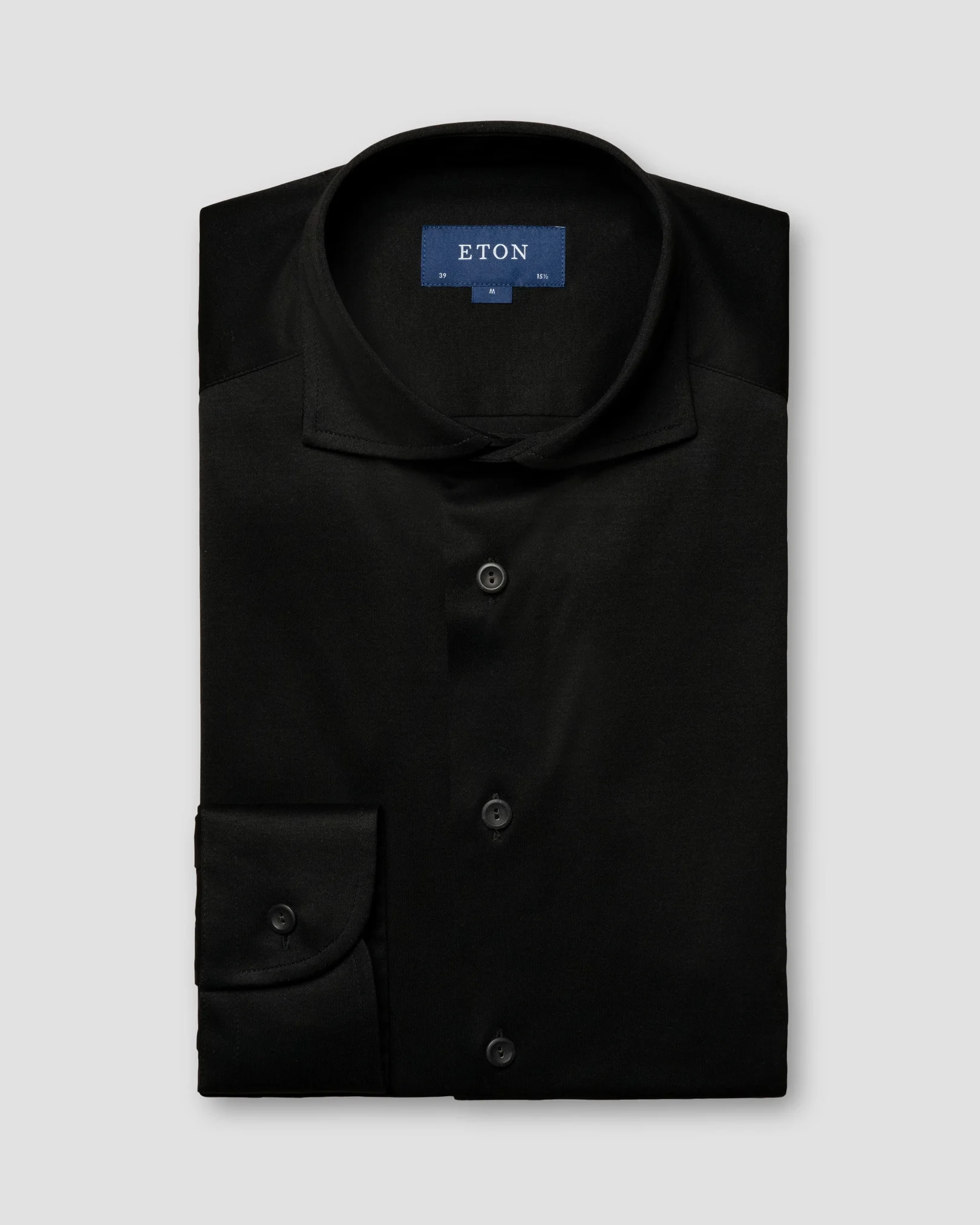 Schwarzes Jersey-Hemd aus Filo di Scozia