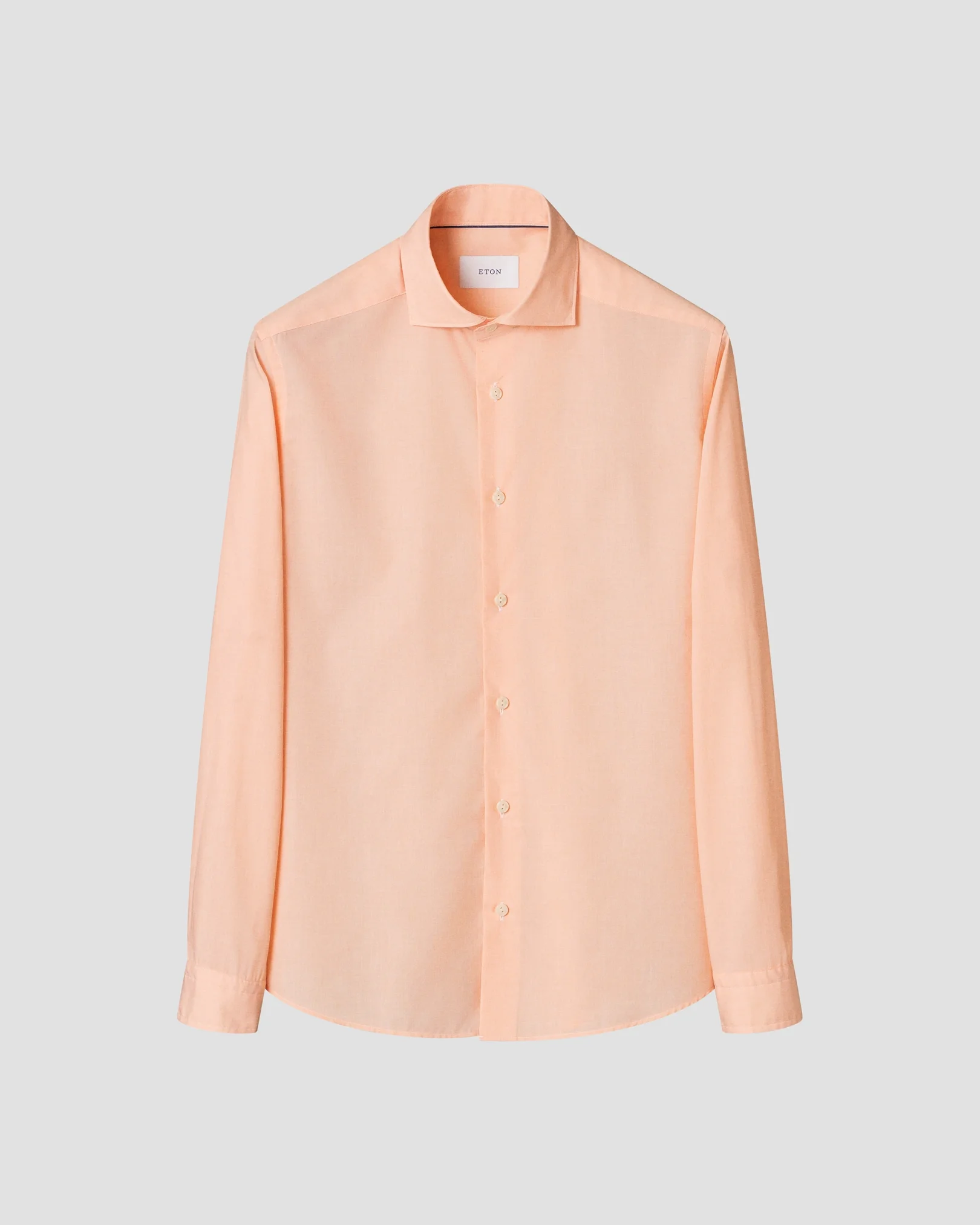Eton - orange end on end breeze poplin shirt