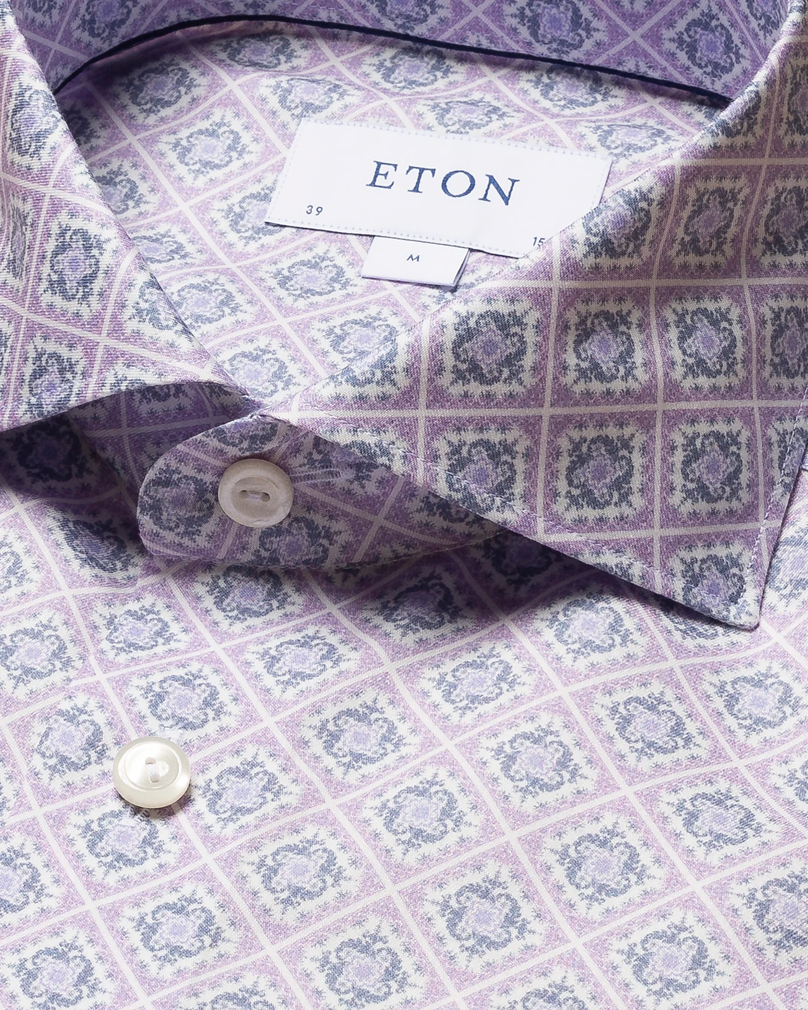 Eton - light purple signature twill medallion print