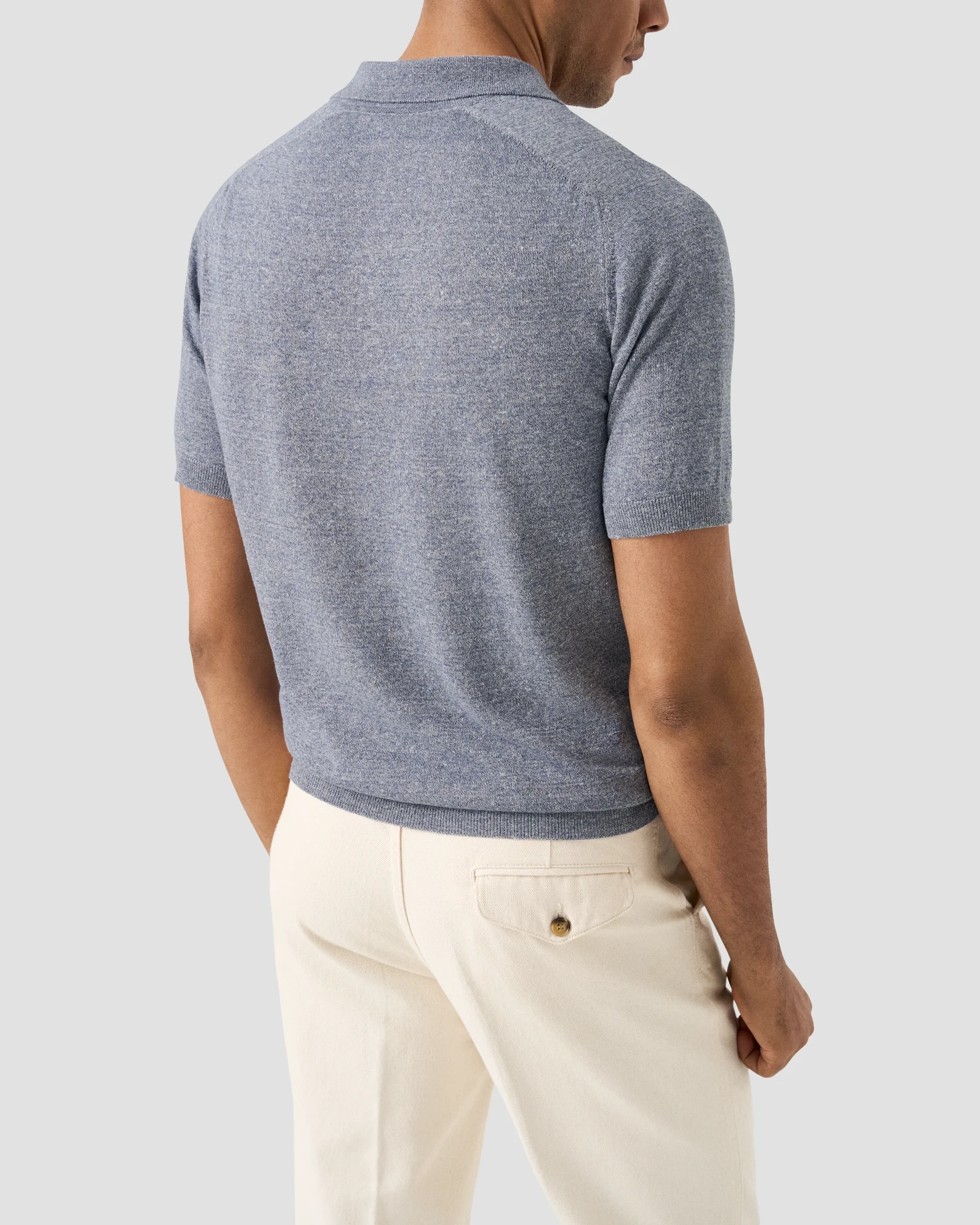 Eton - cotton linen fine knit polo