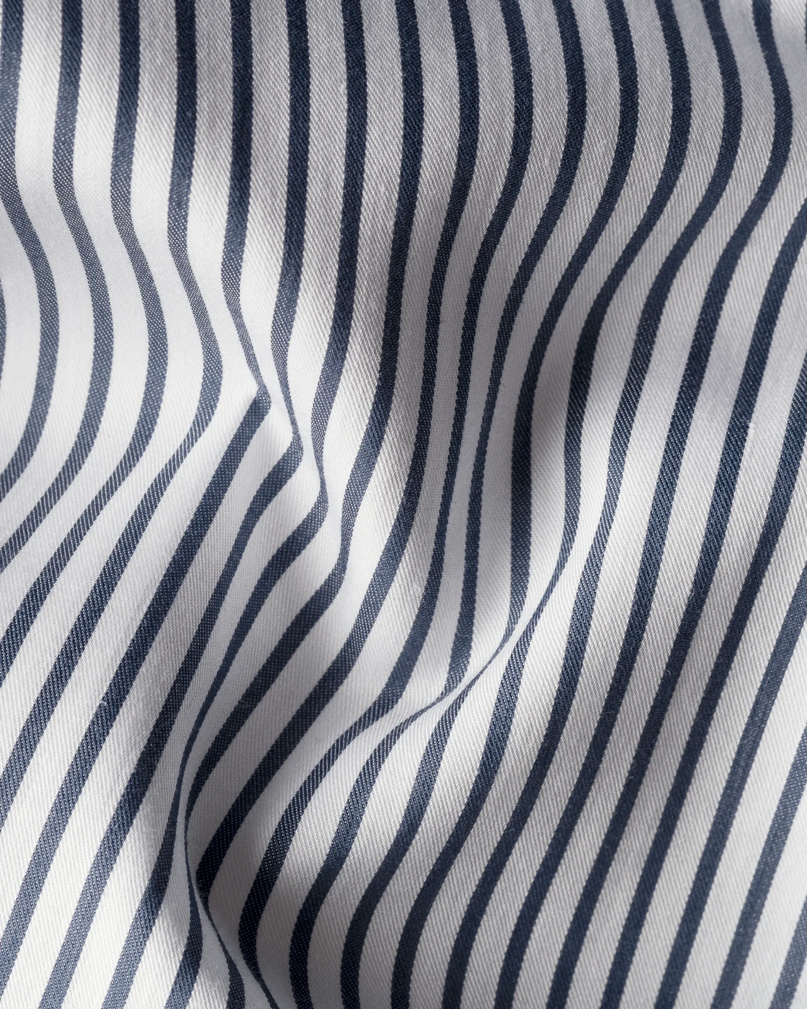 Eton - dark blue solid cotton silk shirt
