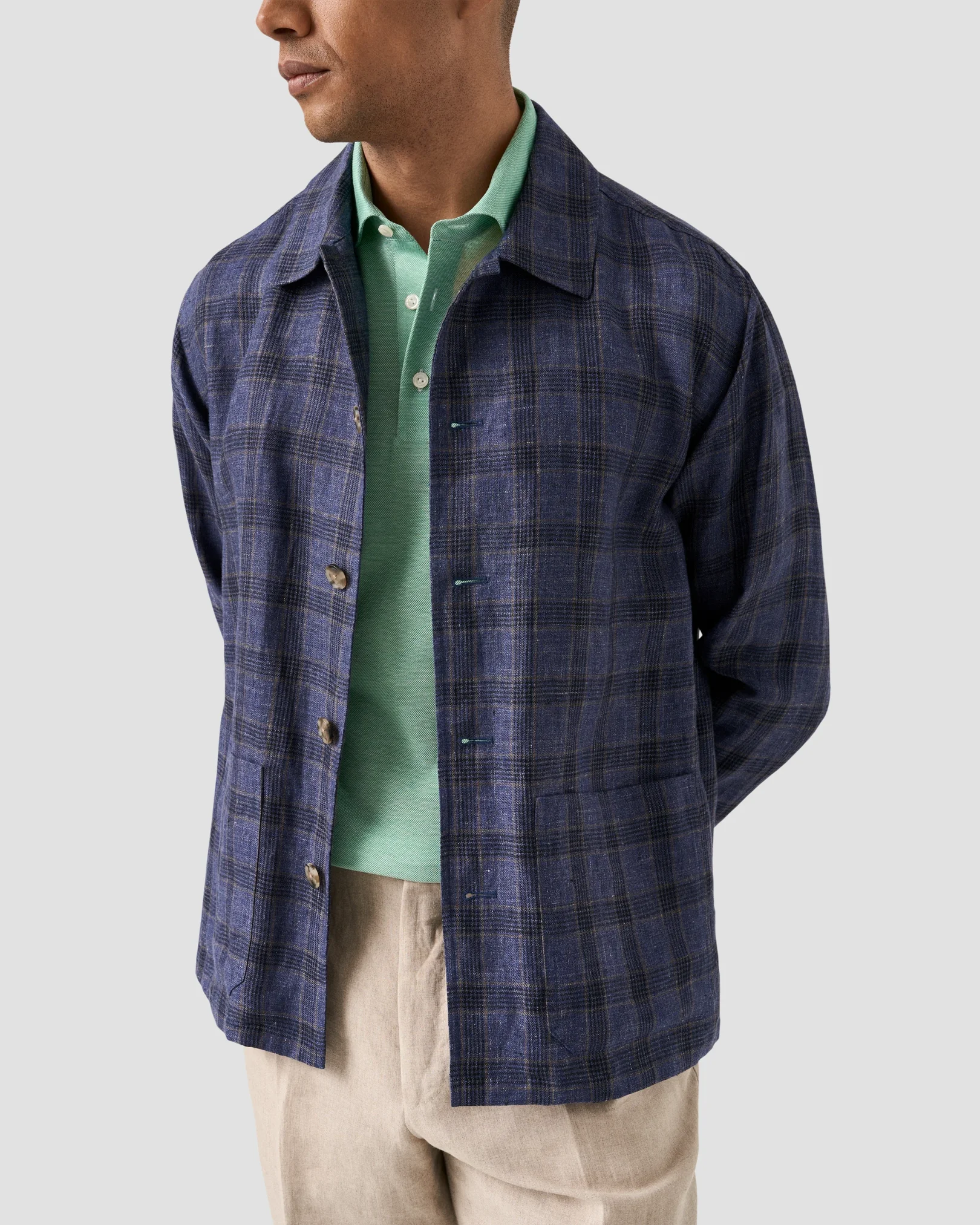 Eton - filo di scozia oxford polo shirt light green filo di scozia oxford polo shirt