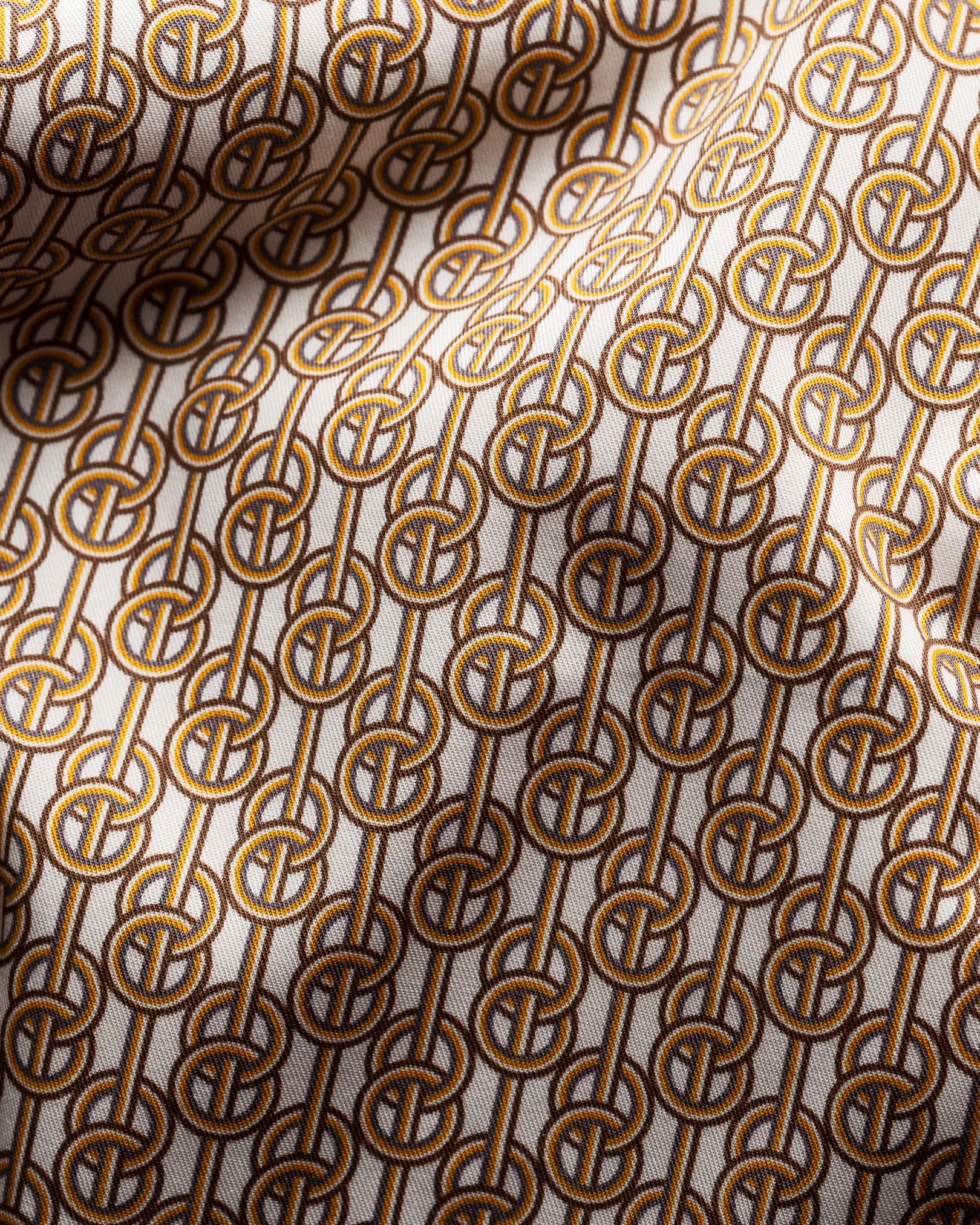 Eton - Yellow 3D Geometric Print Fine Twill Shirt
