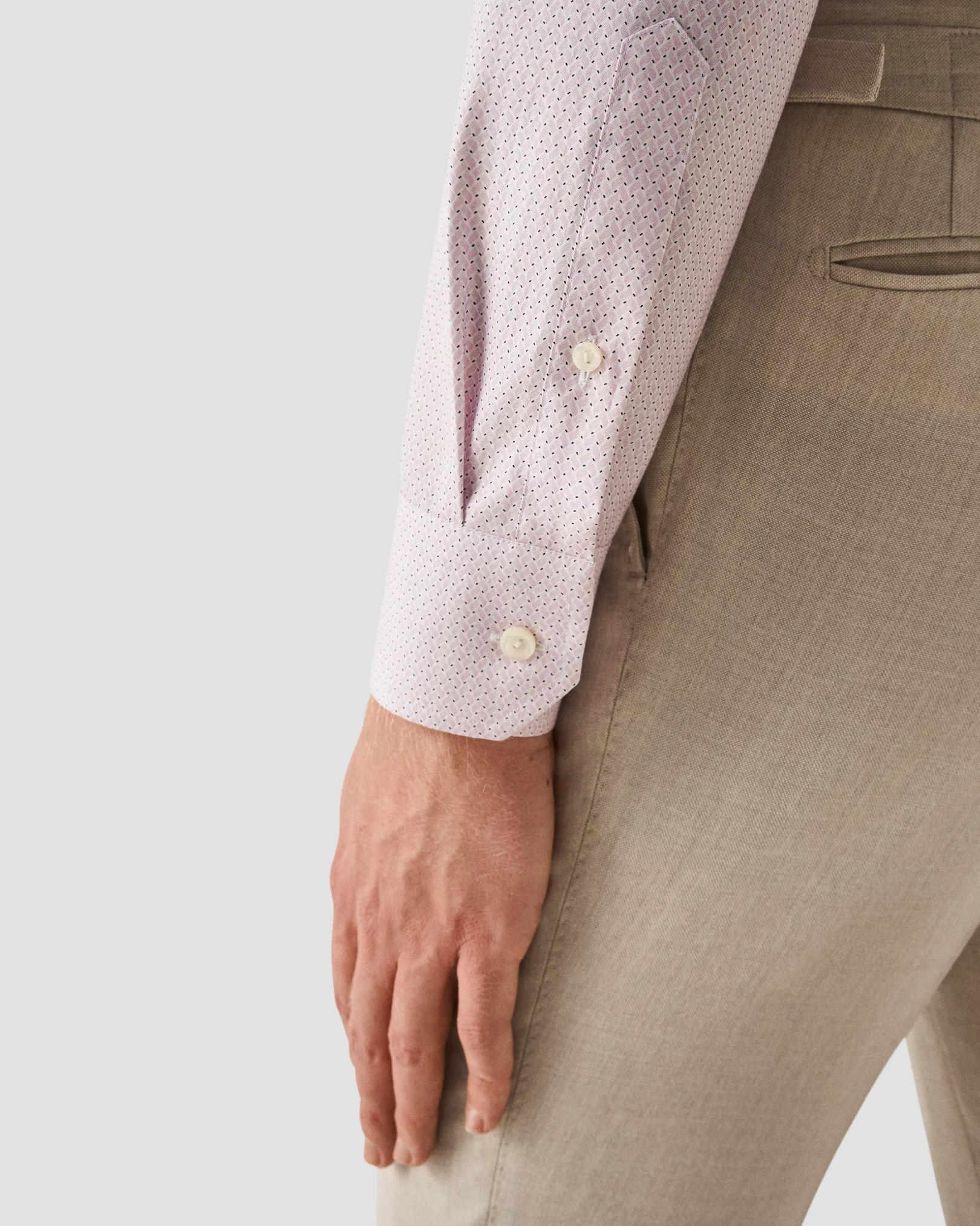 Eton - pink twill cut away collar single cuff slim fit