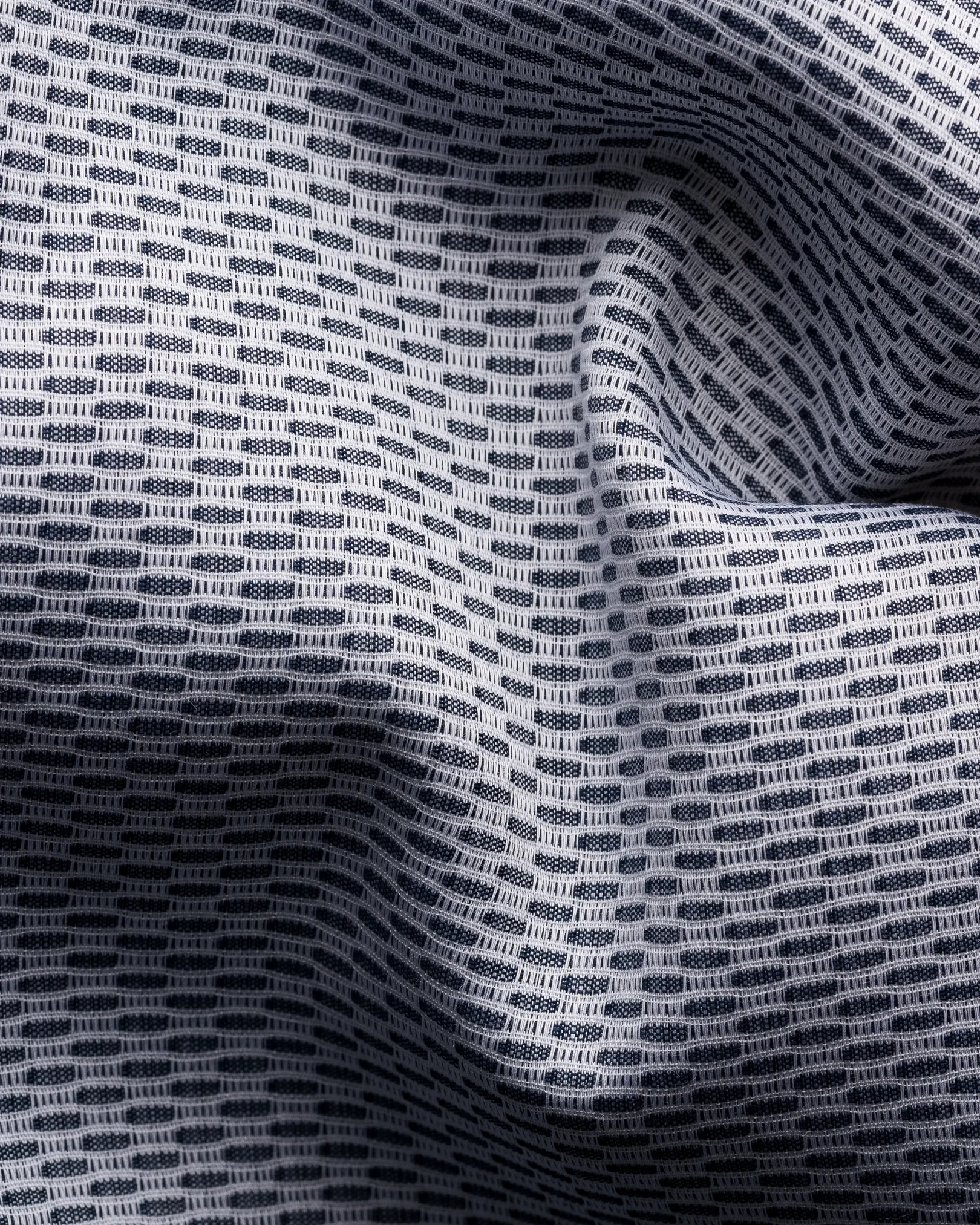 Eton - navy blue twill micro pattern