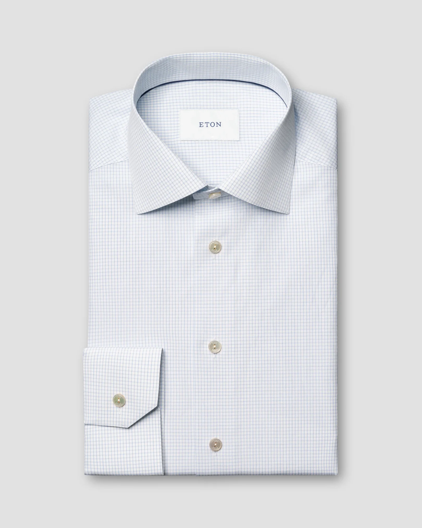 Eton - check giza 45 shirt cut away