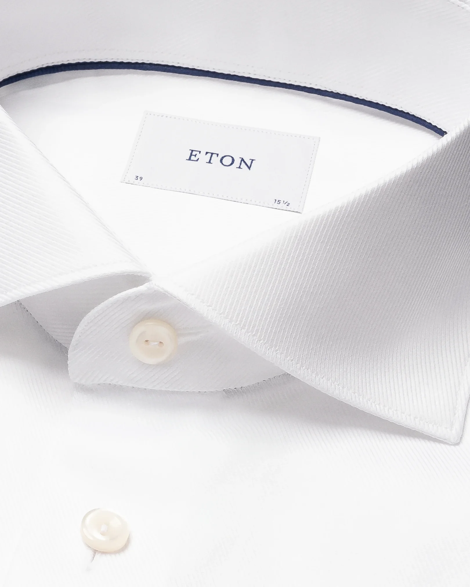 Eton - white twill wide spread collar