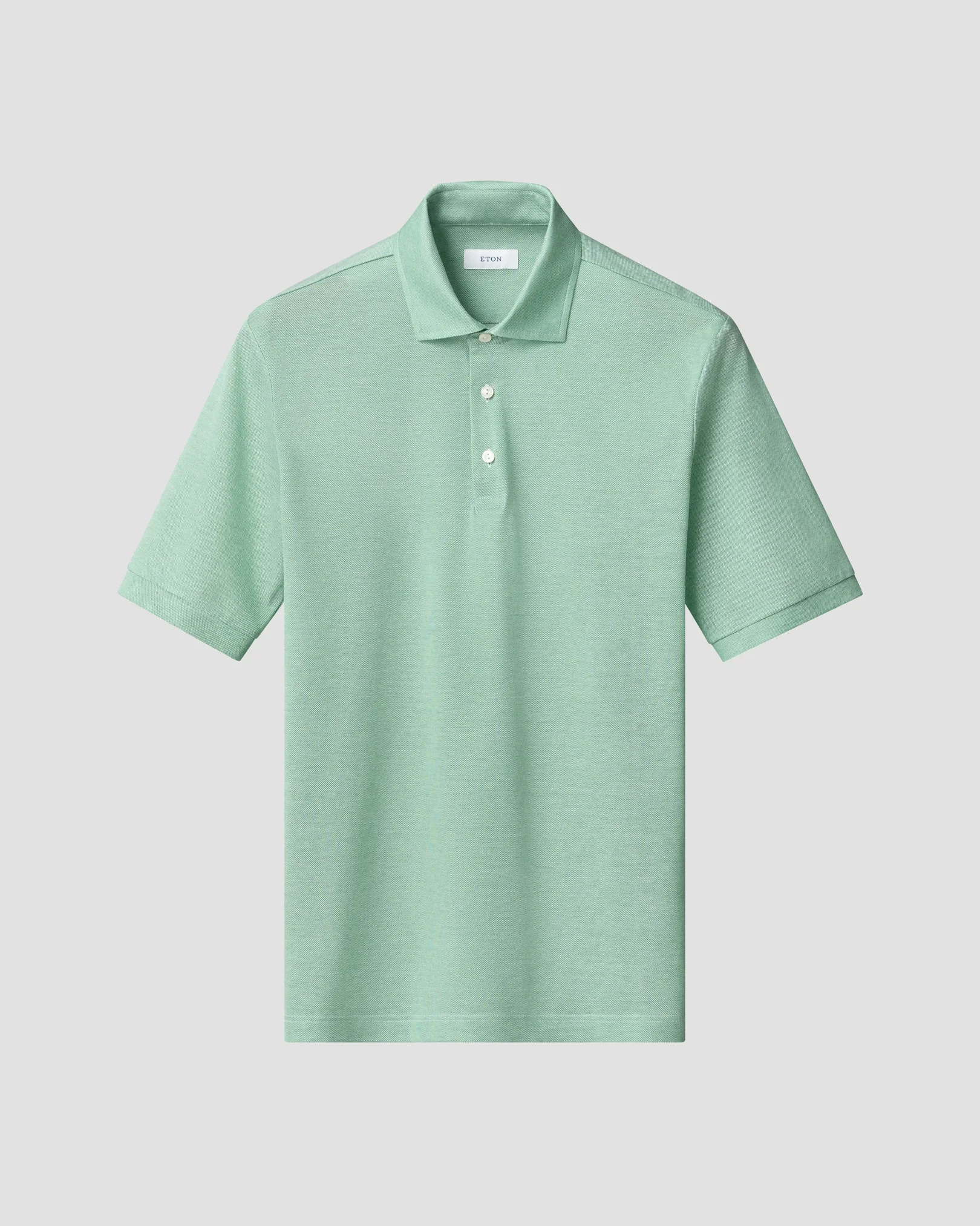 Eton - filo di scozia oxford polo shirt light green filo di scozia oxford polo shirt