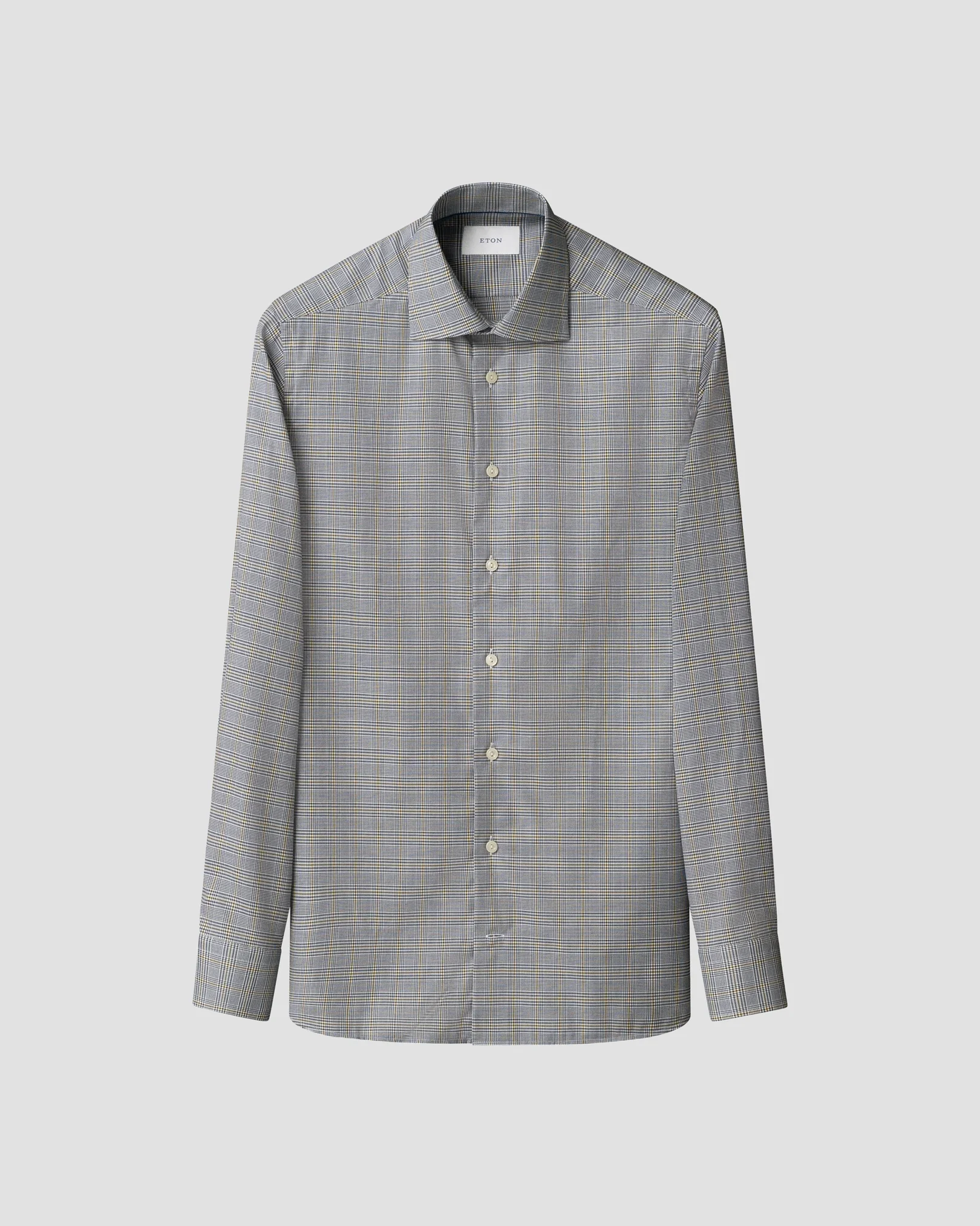 Eton - checked twill shirt s4