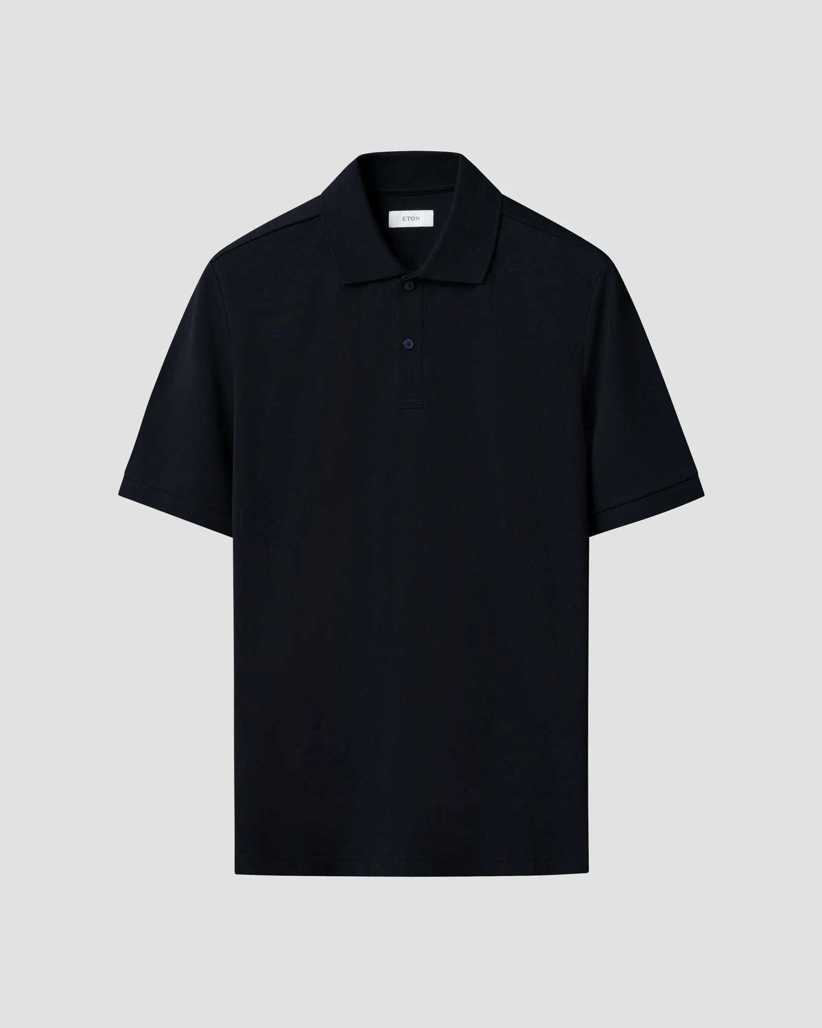 Eton - navy pima cotton pique polo
