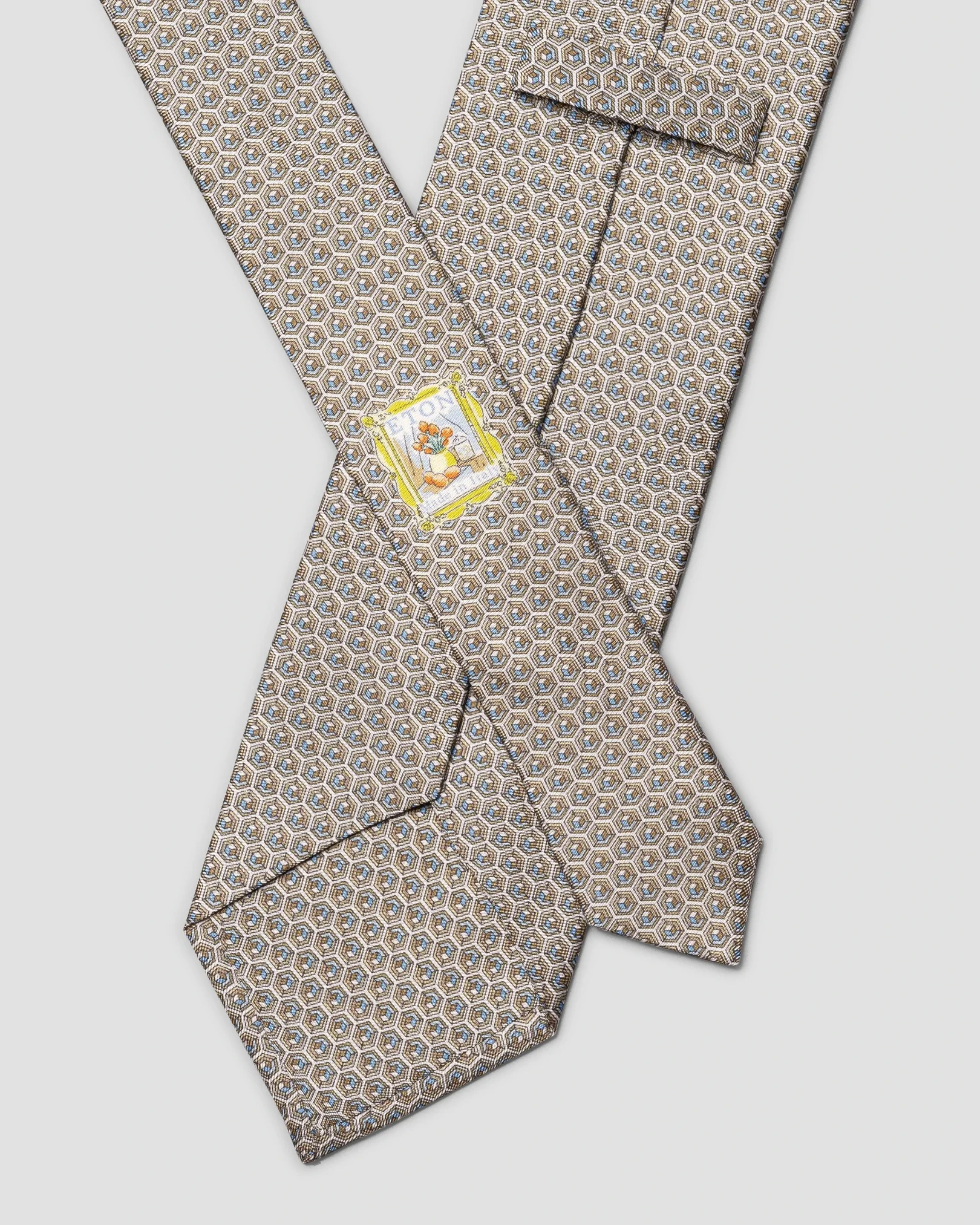 Eton - Geometric Printed Silk Tie
