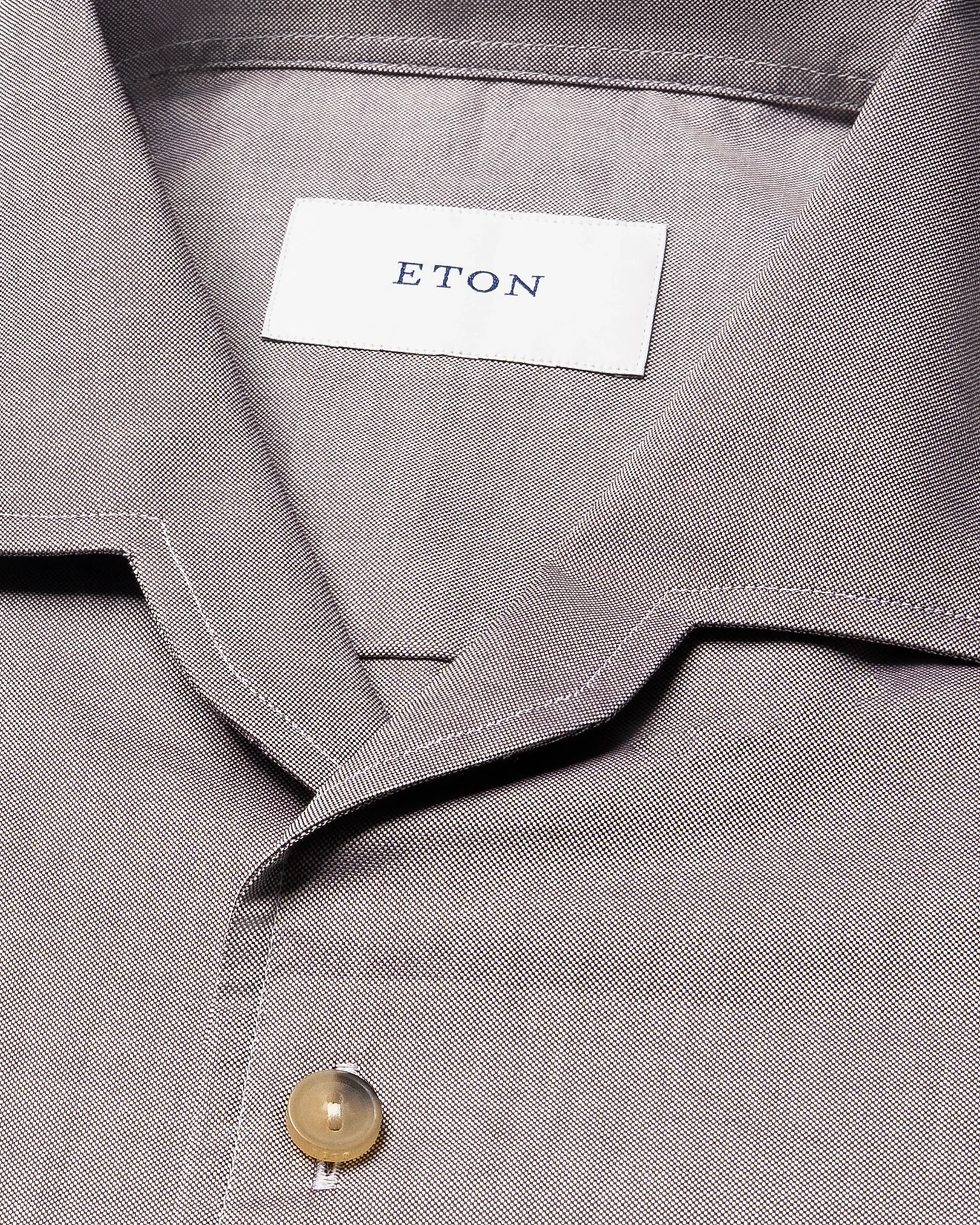 Eton - dark purple solid oxford shirt