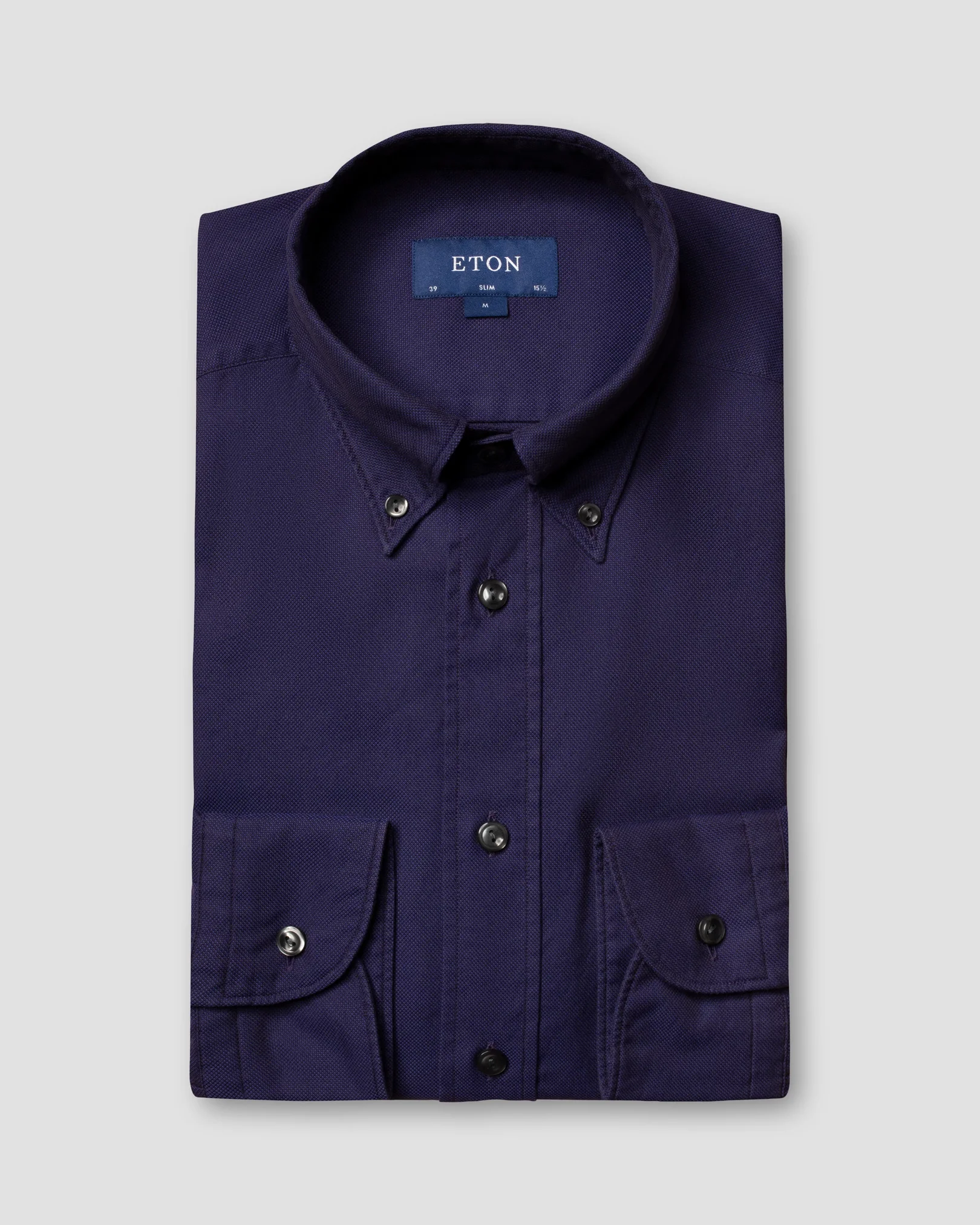Eton - navy oxford shirt soft