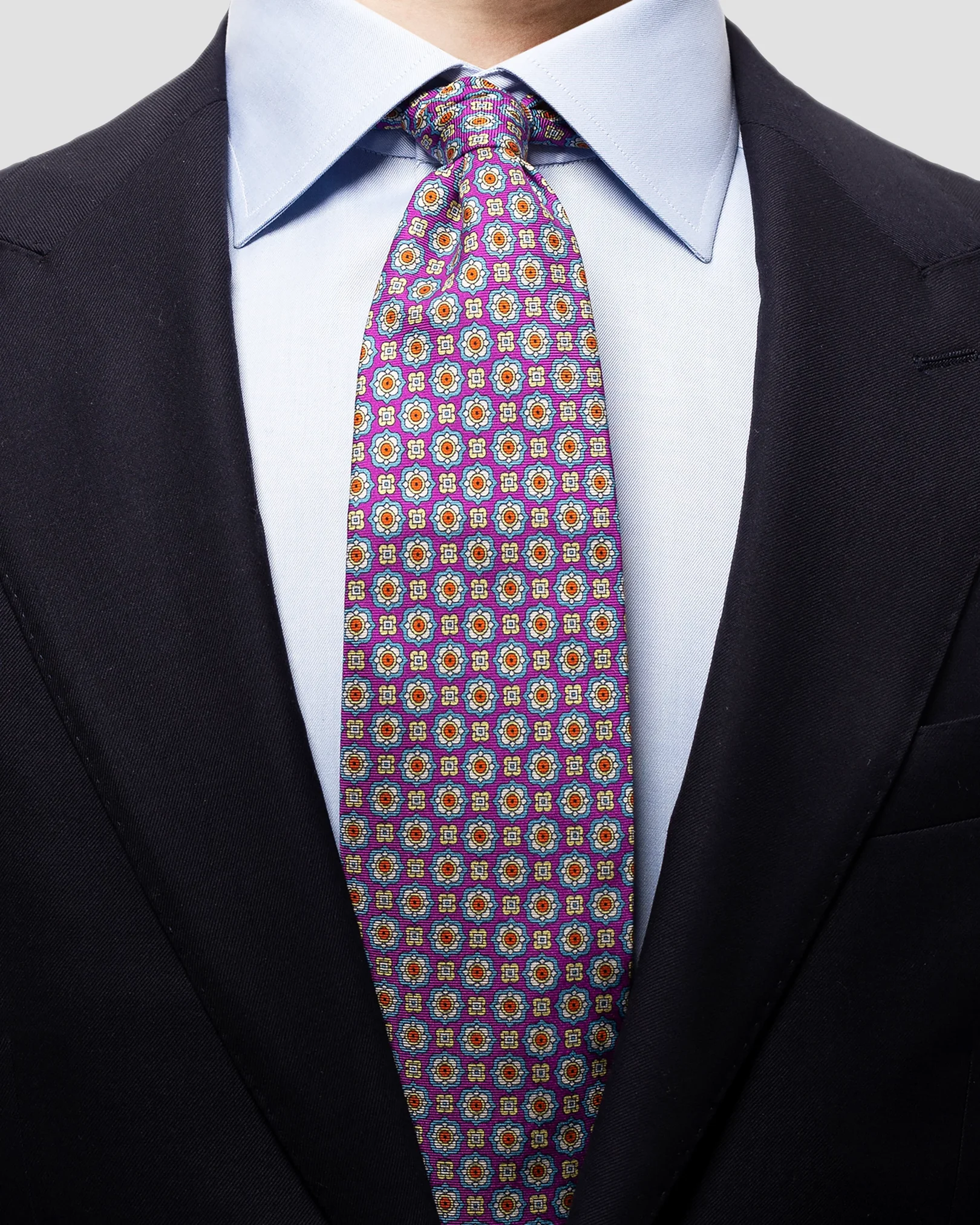 Eton - purple geometric dotted tie