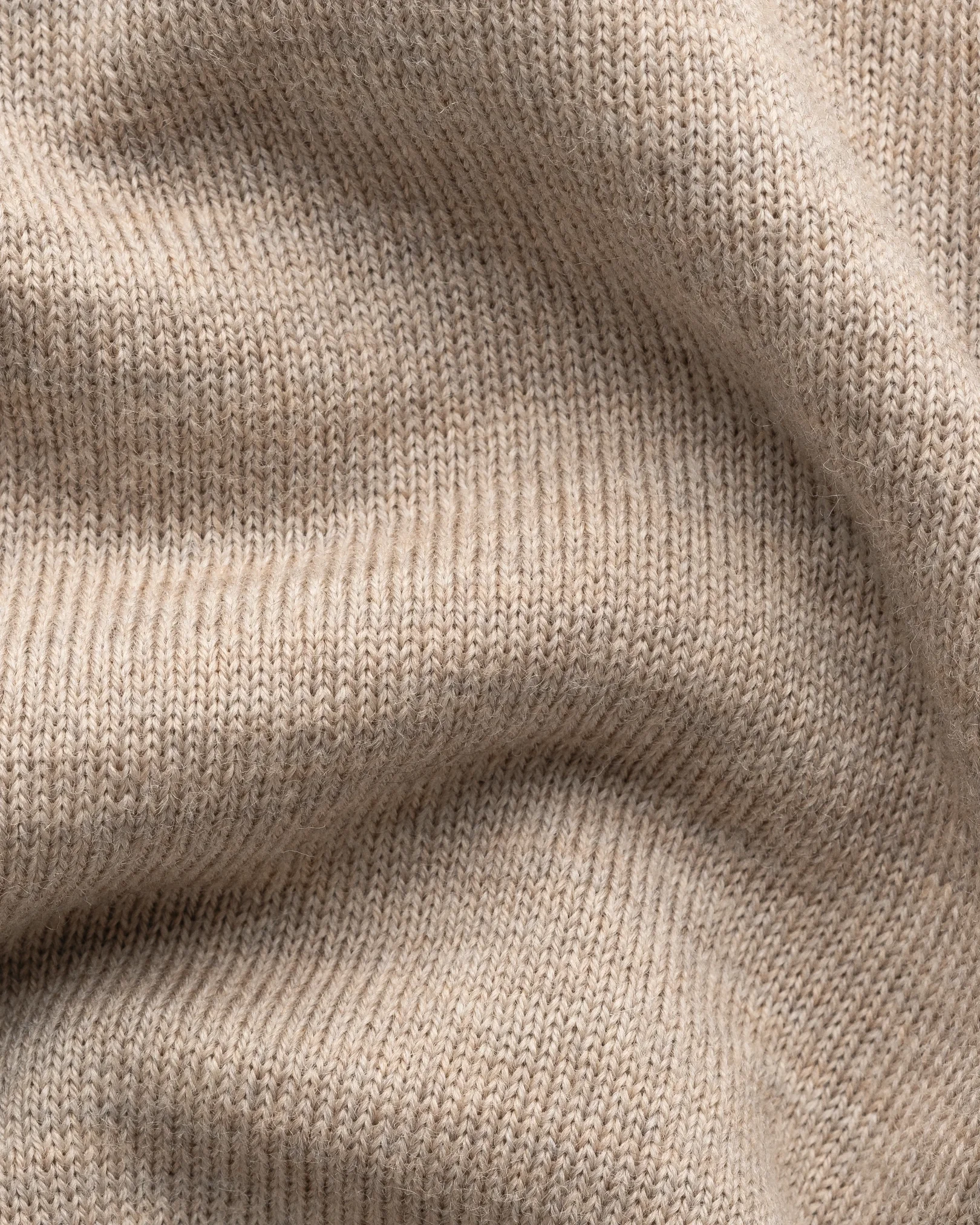 Eton - beige merino quarter zip knit sweater