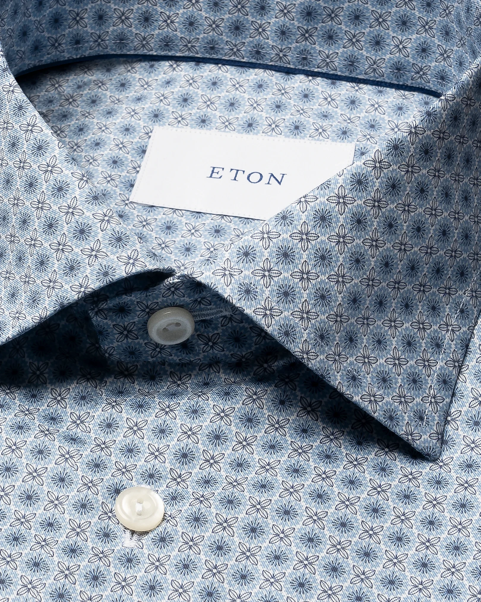 Eton - micro floral print shirt cut away 256