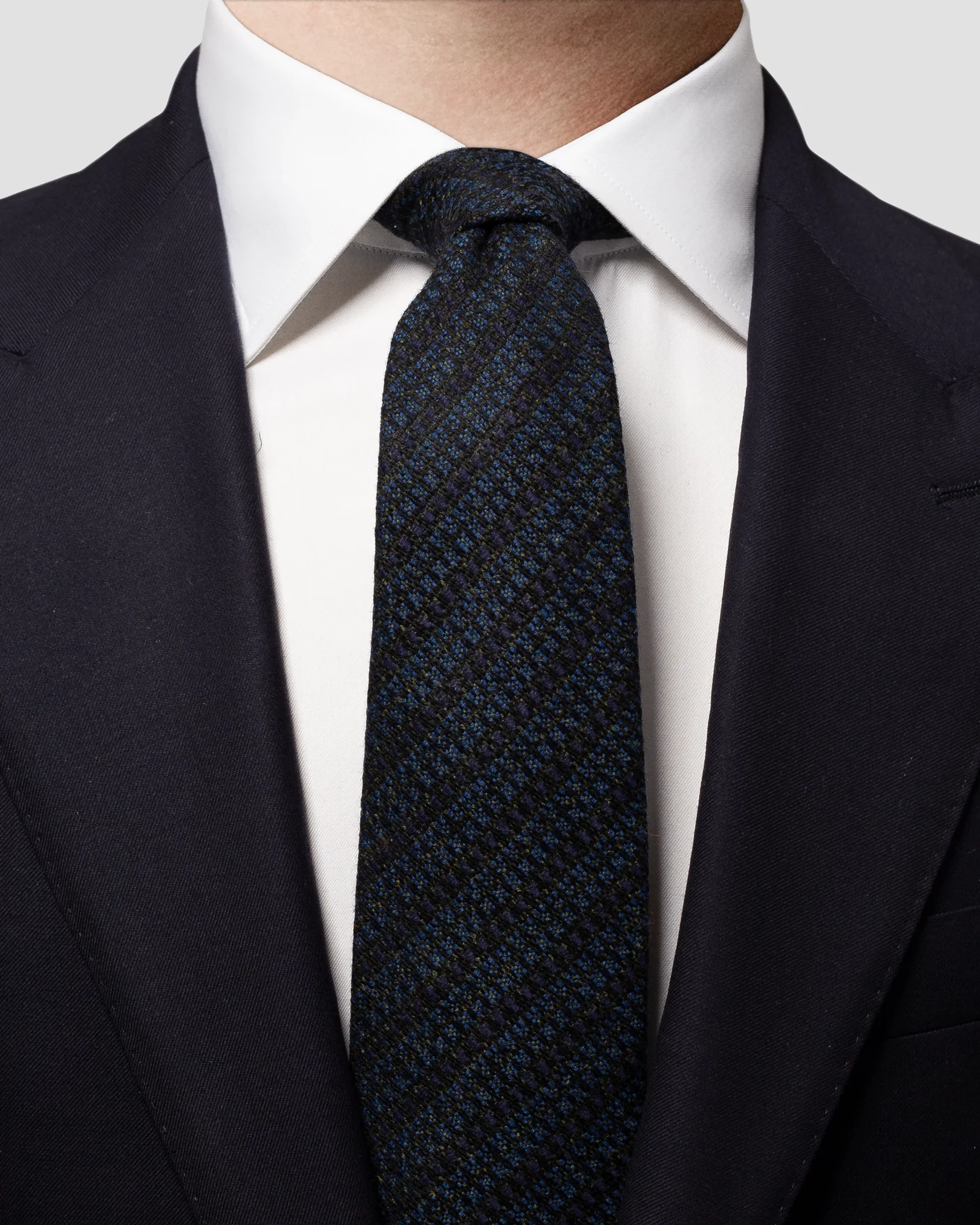 Eton - navy blue textured tie